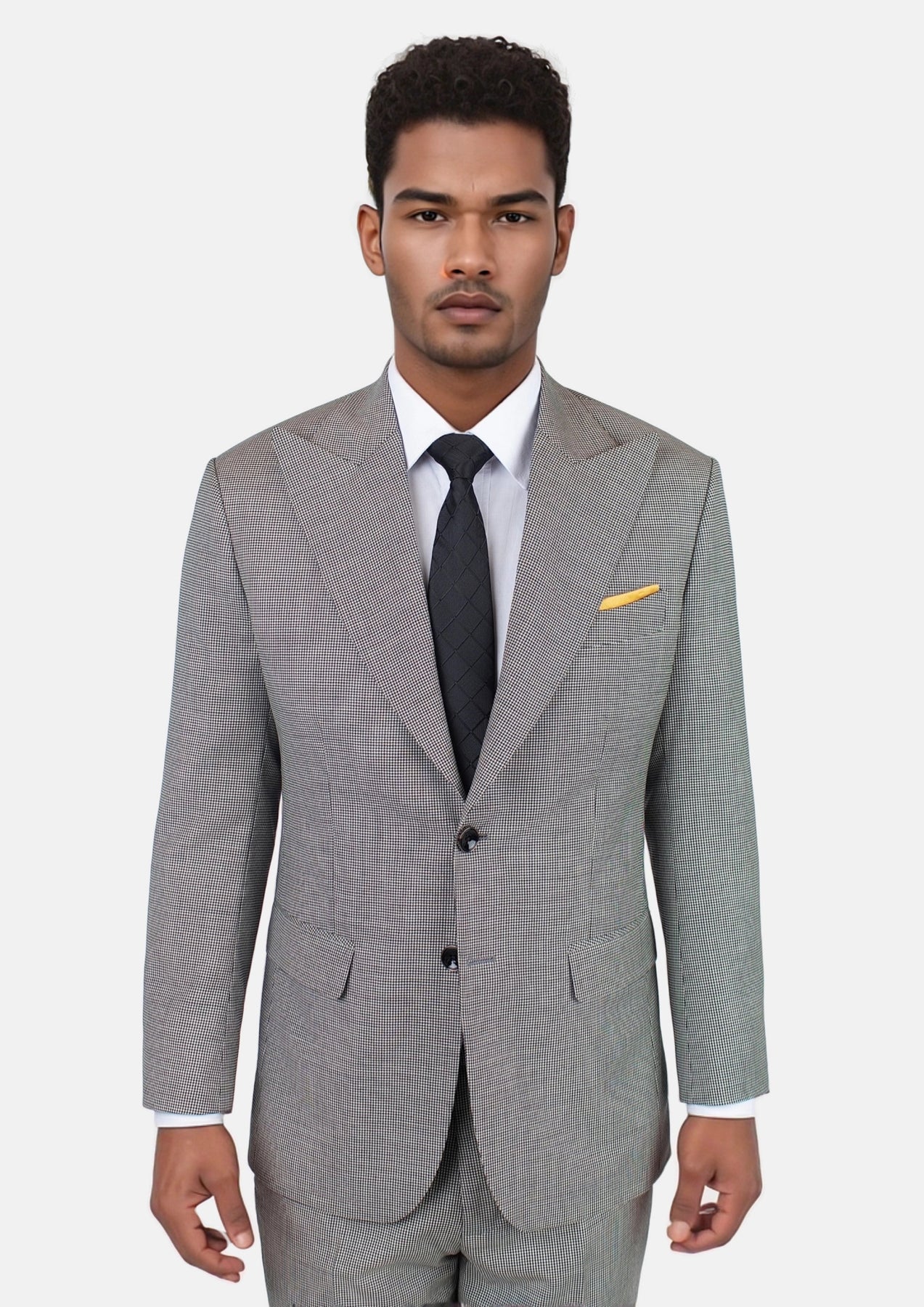 Men's Hudson Grey Houndstooth Suit | SARTORO