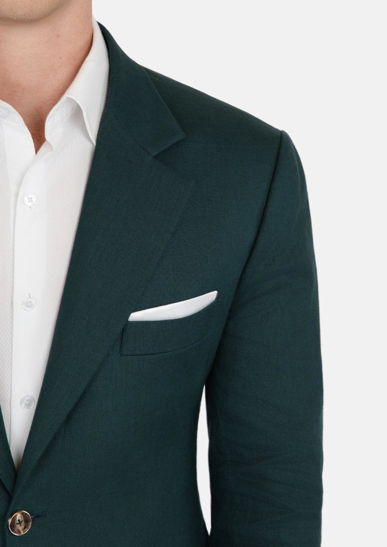 Hudson Phthalo Green Linen Jacket - SARTORO788