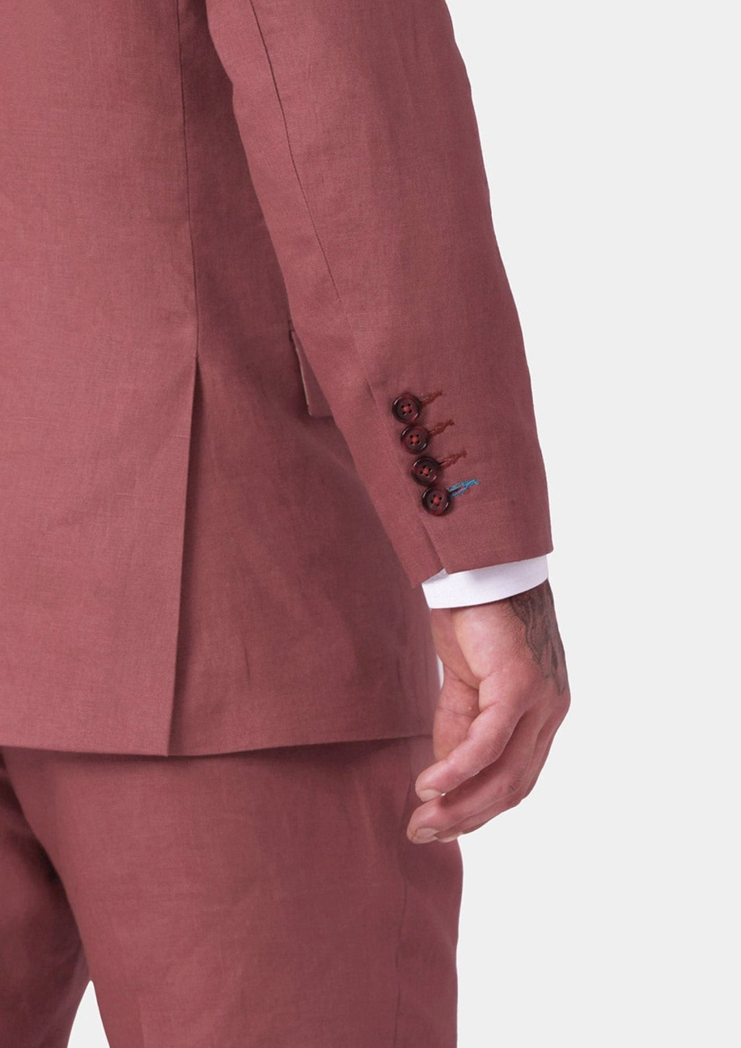 Hudson Tuscan Red Linen Suit - SARTORO