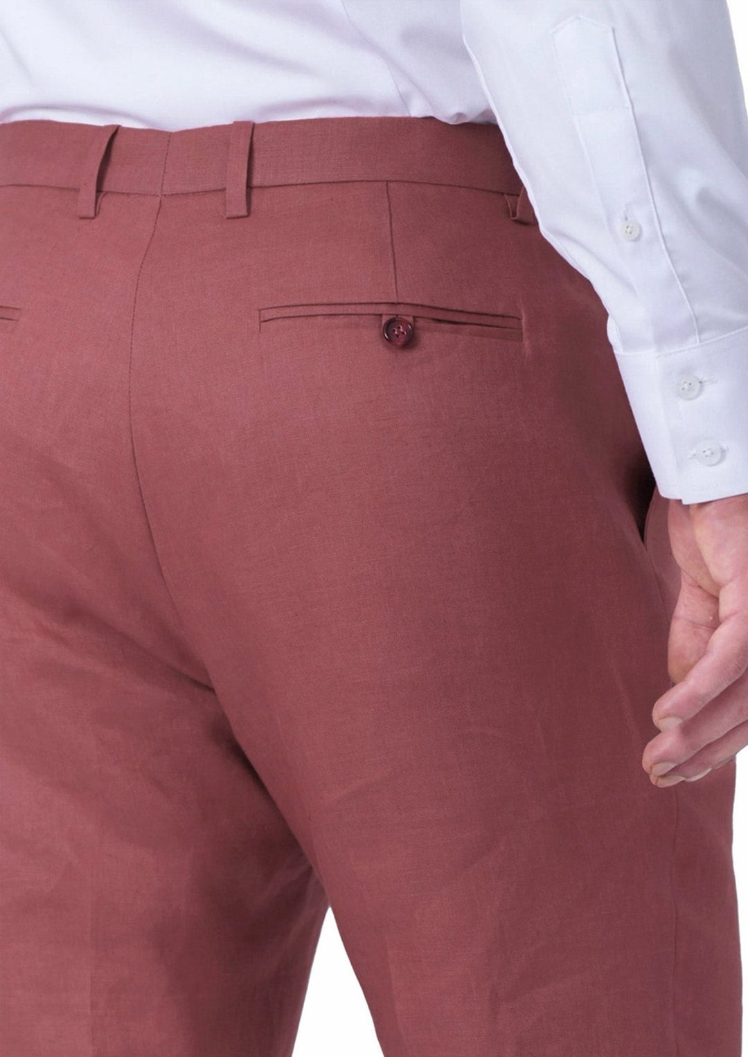 Hudson Tuscan Red Linen Suit - SARTORO