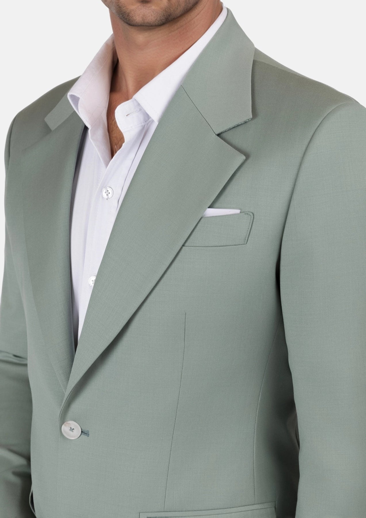 Jade Green Performance Wool Jacket - SARTORO526