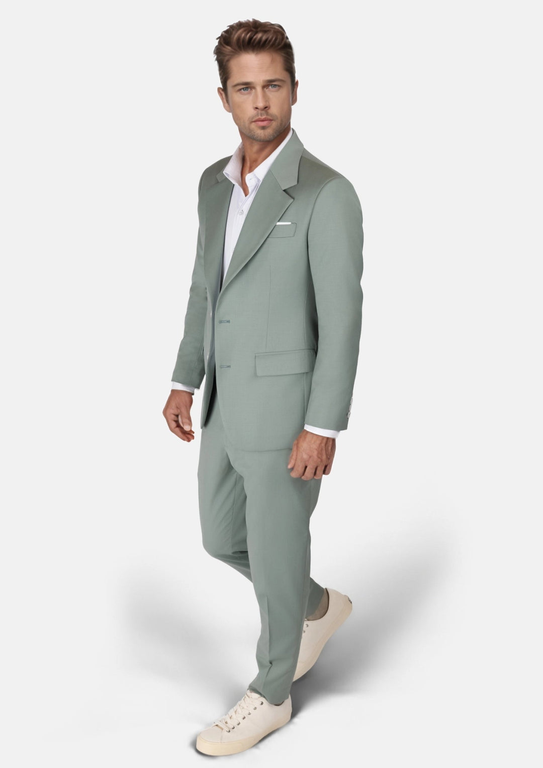 Jade Green Performance Wool Suit - SARTORO