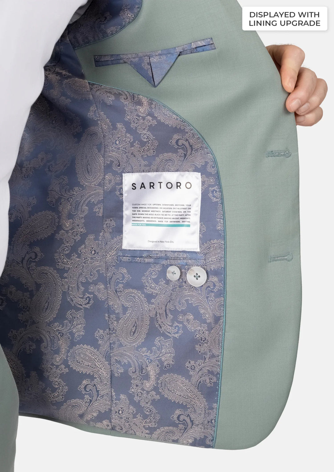 Jade Green Performance Wool Suit - SARTORO
