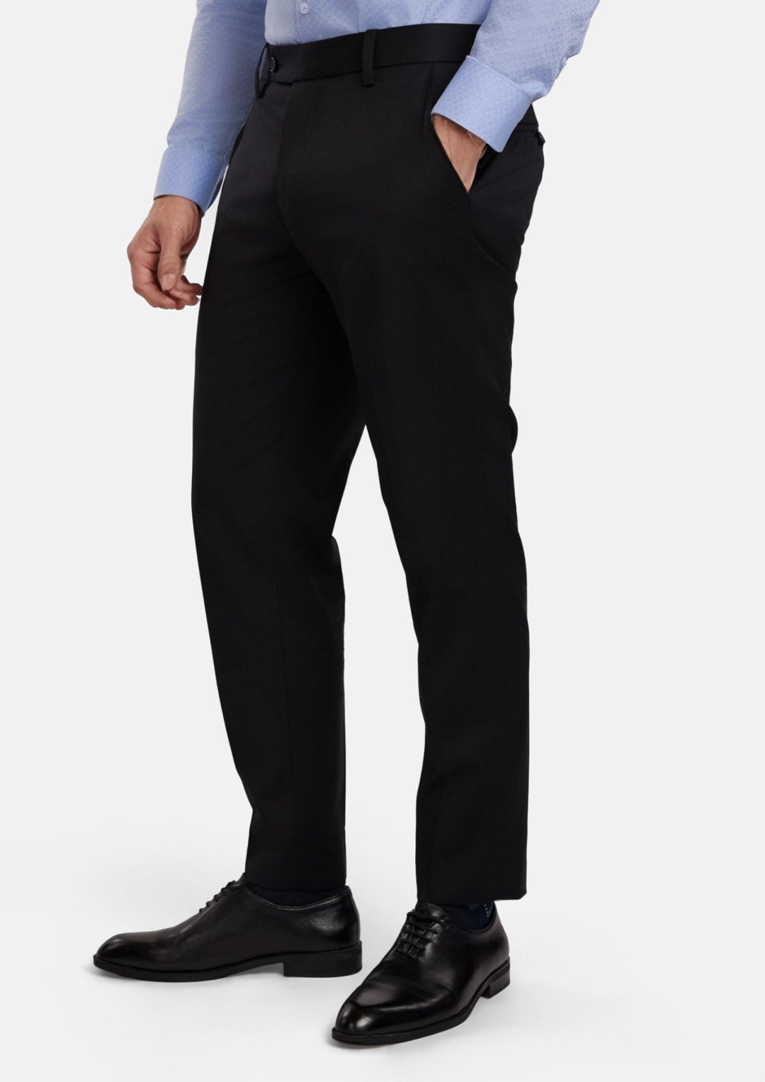 Jet Black Performance Stretch Pants - SARTORO