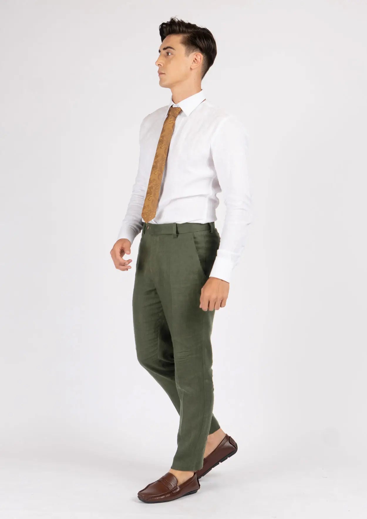 Juniper Green Linen Pants