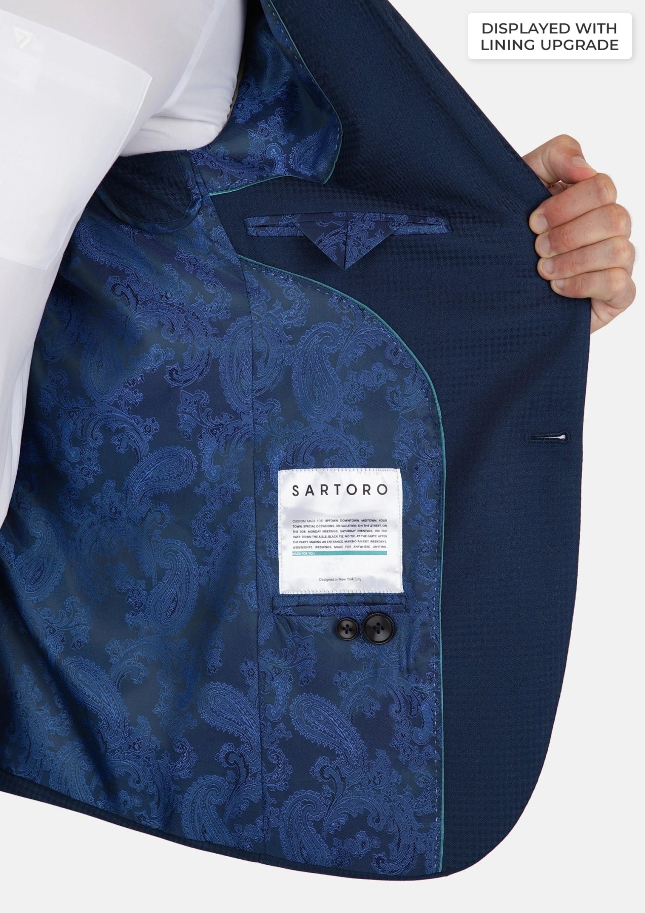Lafayette Blue Microcheck Suit