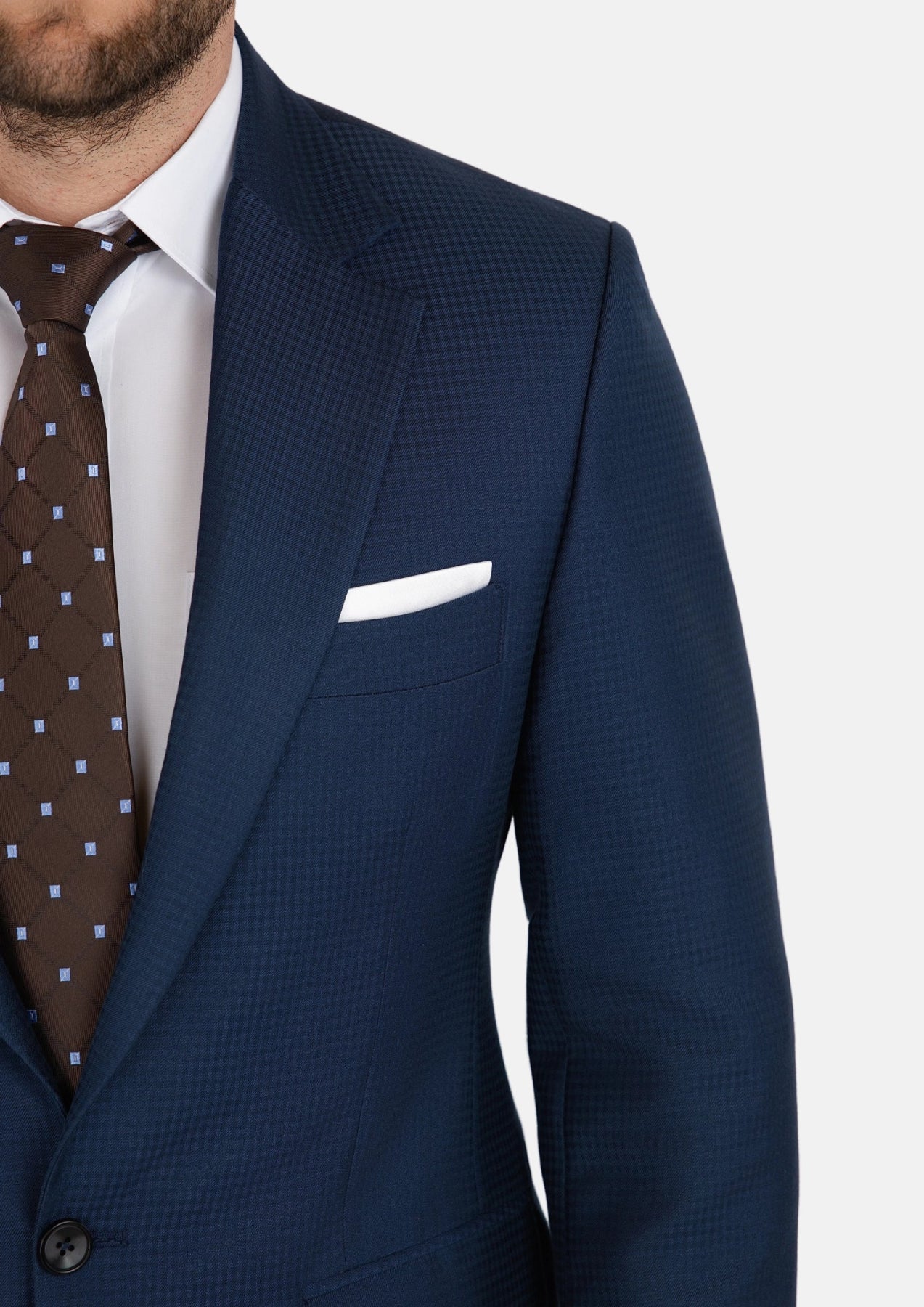 Lafayette Blue Microcheck Suit