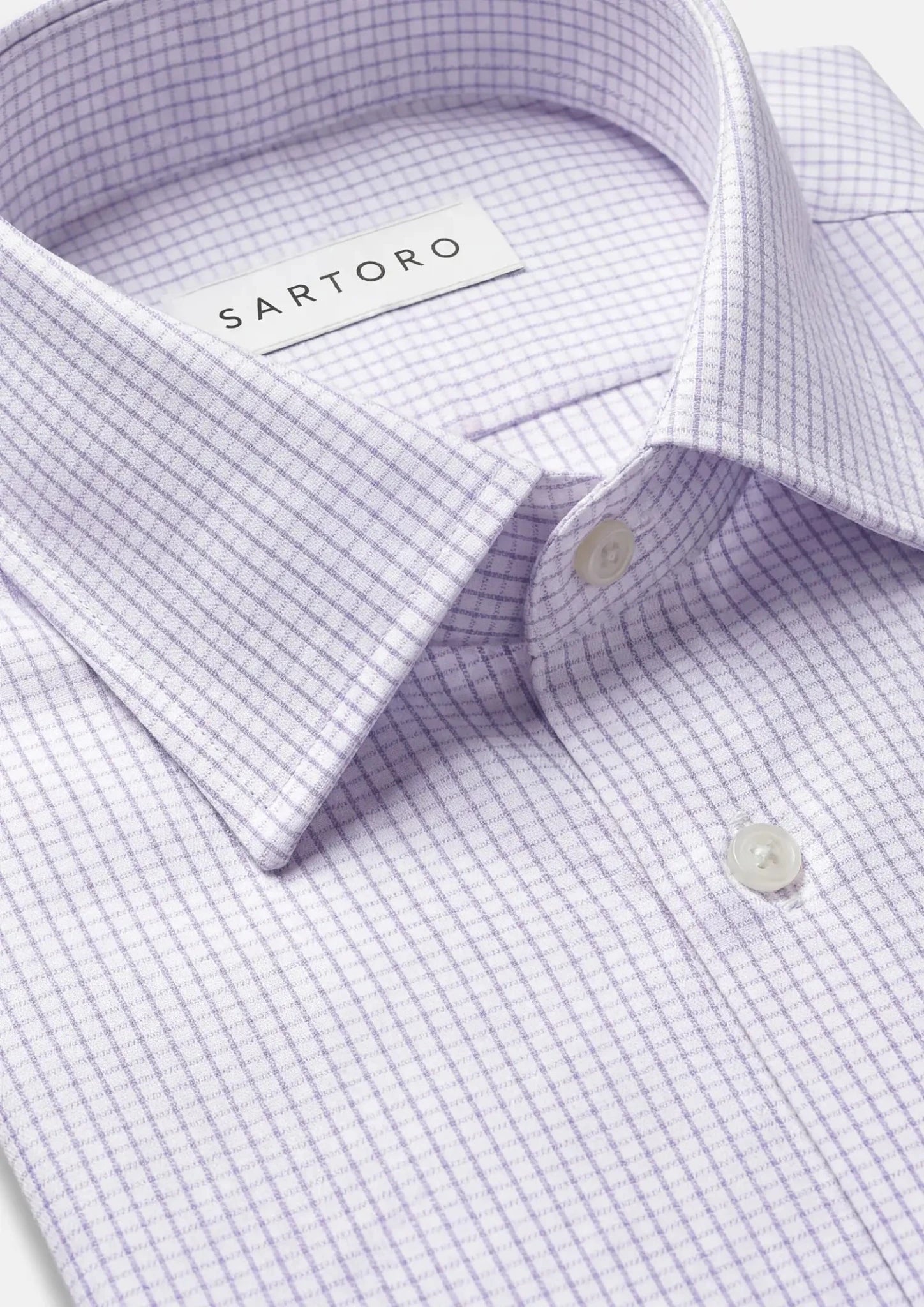 Lavender Gridline Shirt - SARTORO802