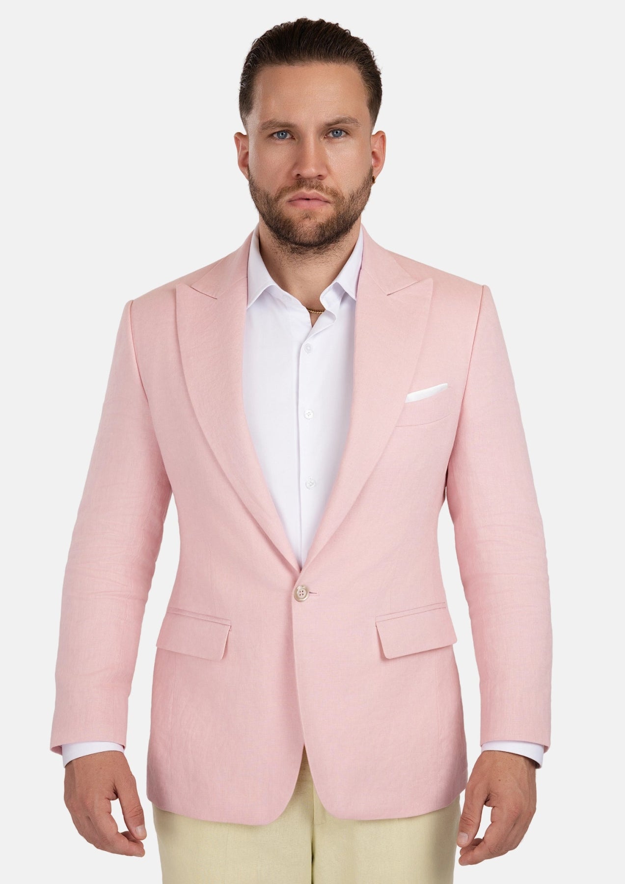 Liberty Amaranth Pink Linen Jacket - SARTORO695