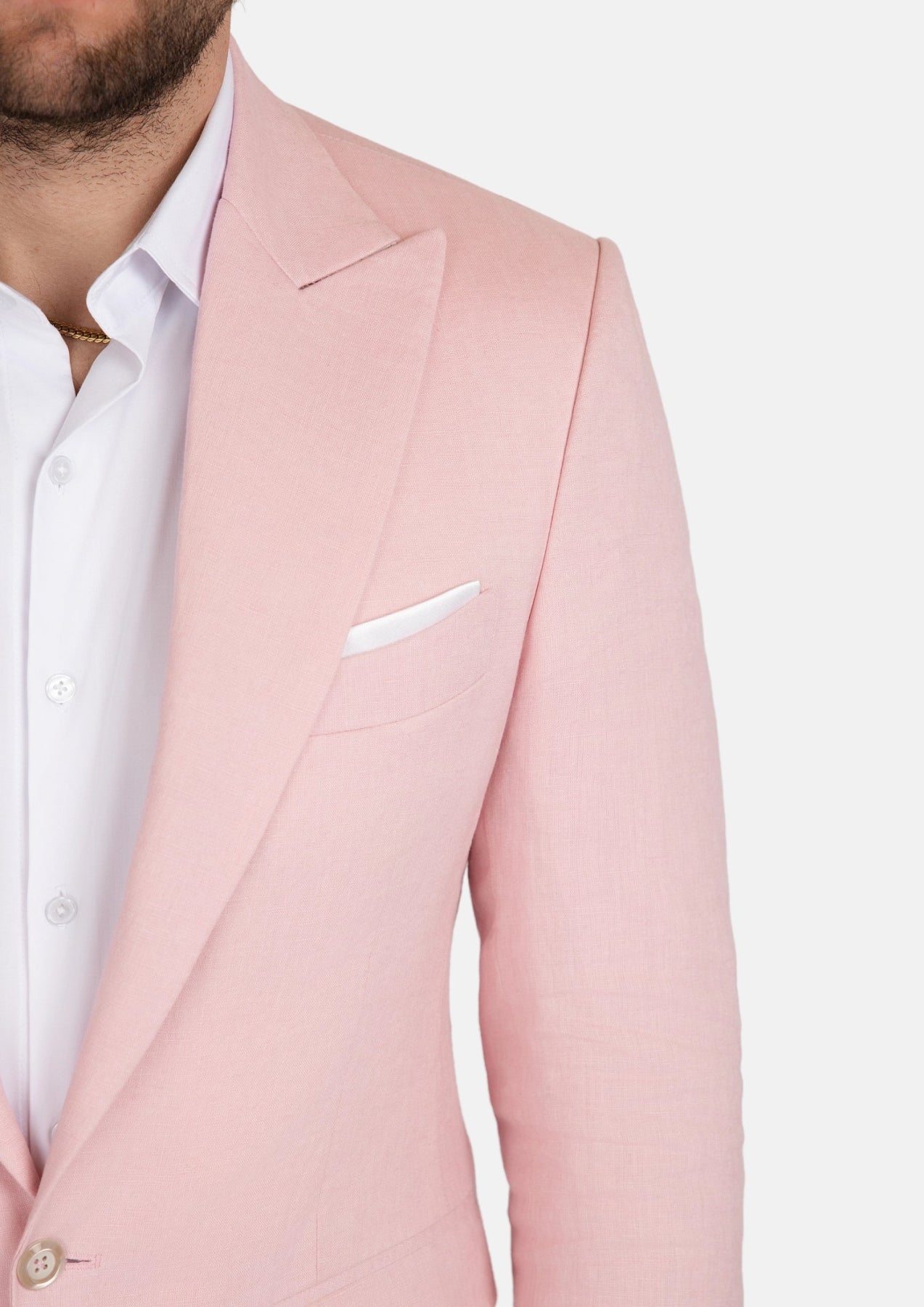 Liberty Amaranth Pink Linen Jacket - SARTORO327