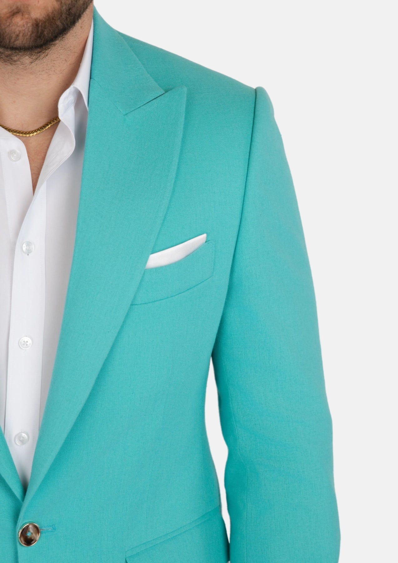 Liberty Atlantis Green Linen Blend Jacket - SARTORO88