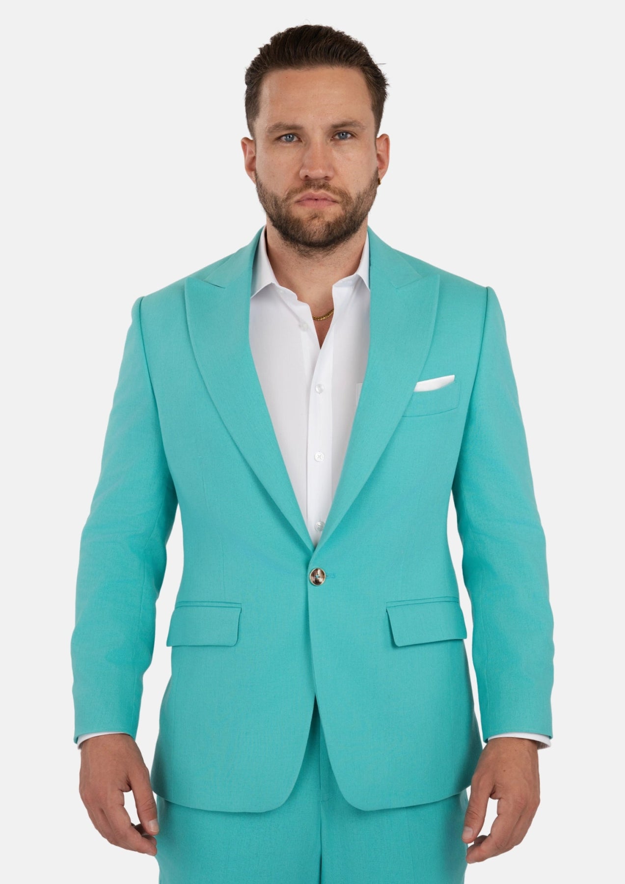 Liberty Atlantis Green Linen Blend Suit