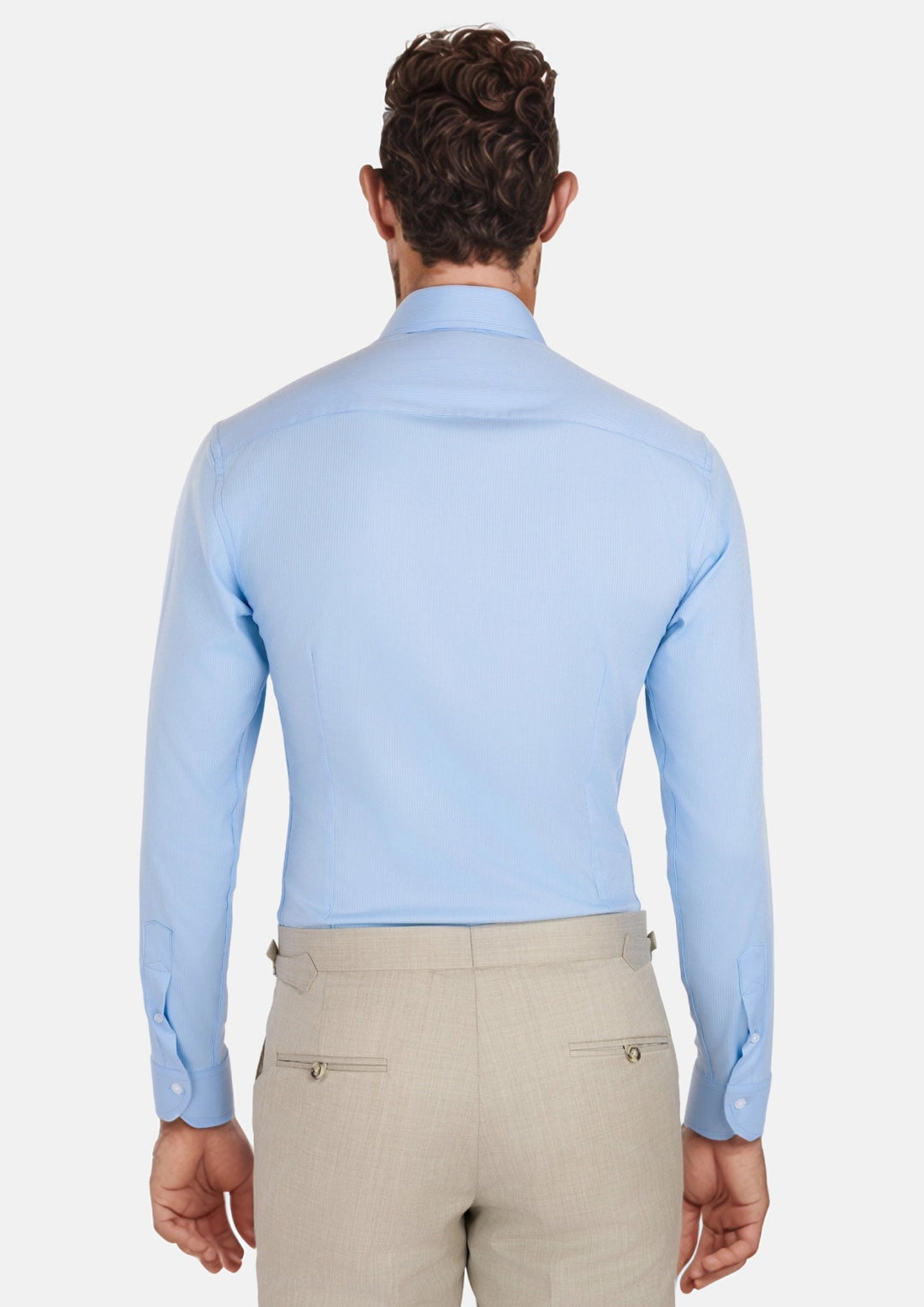 Light Blue Bamboo Striped Shirt - SARTORO