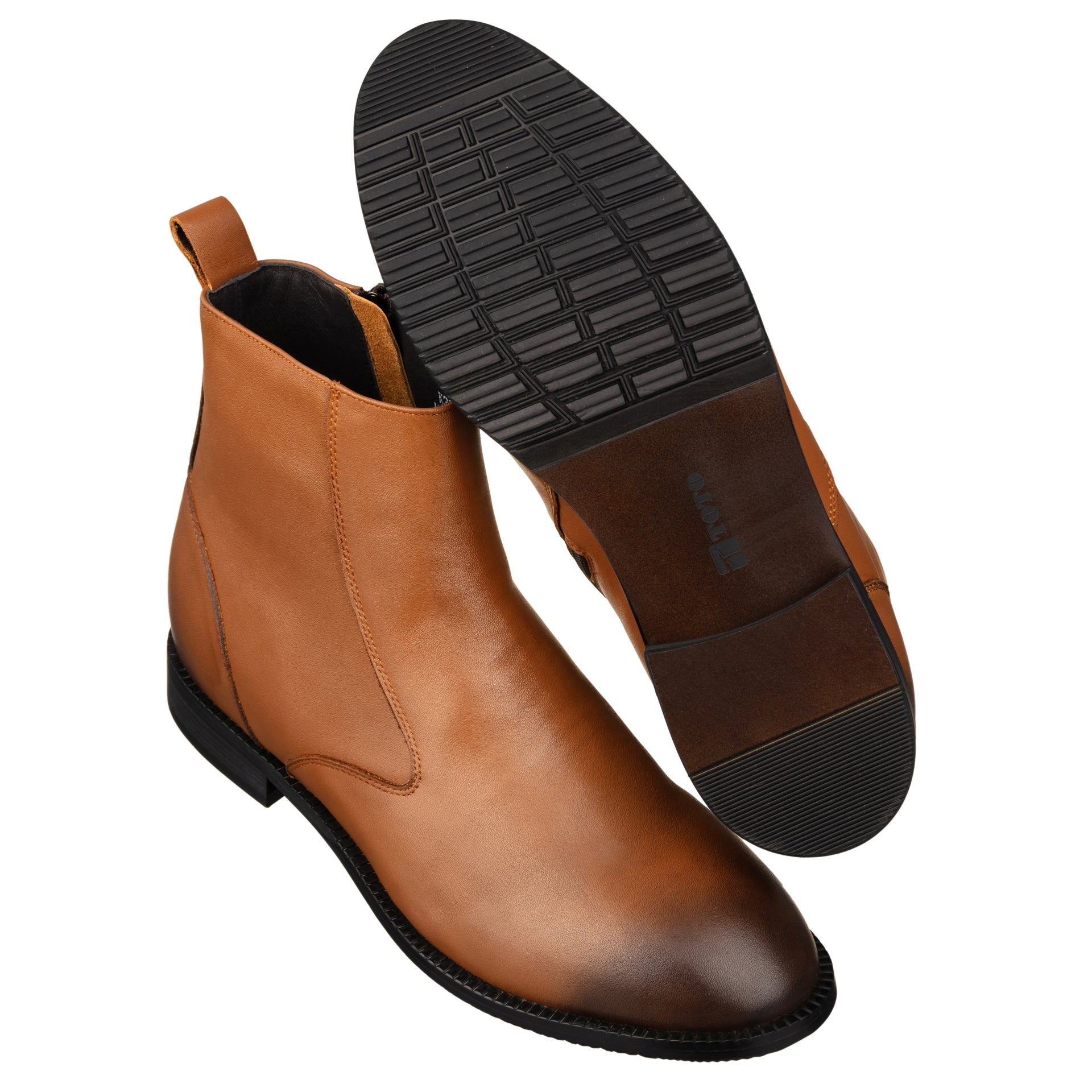 Light Brown Zipper Boot - 2863