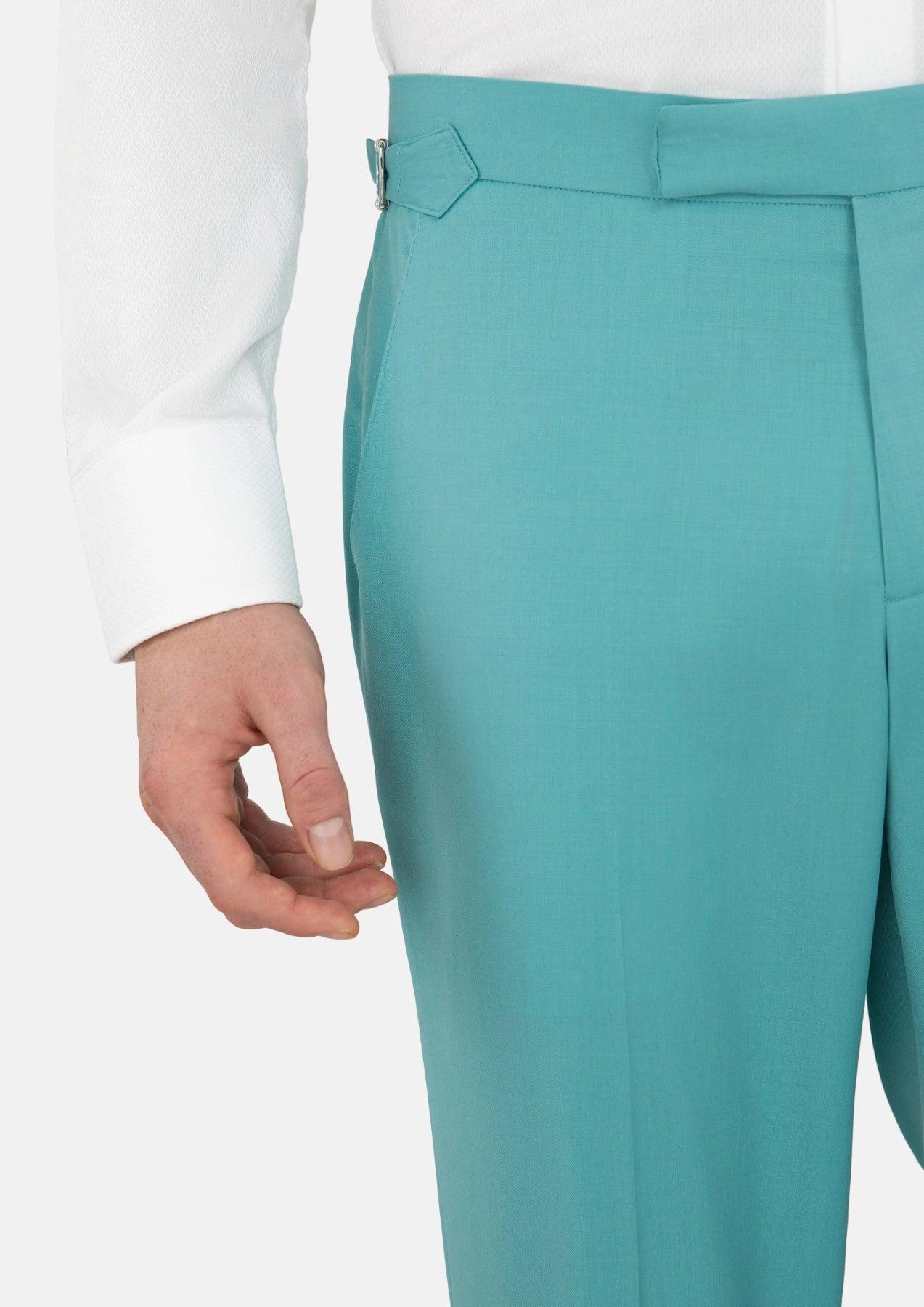 Light Teal Performance Stretch Pants - SARTORO826