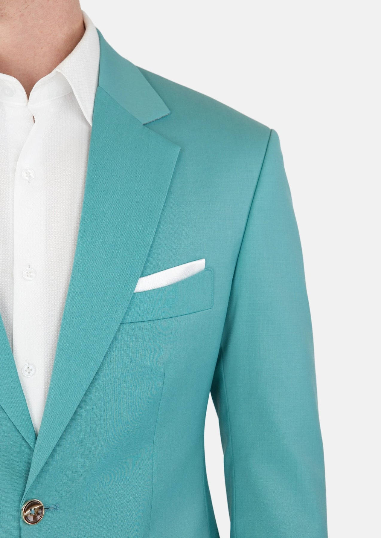 Light Teal Performance Stretch Suit - SARTORO797