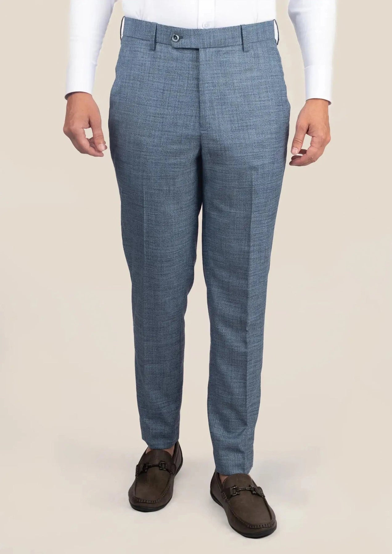 Mid Blue Hopsack Pants