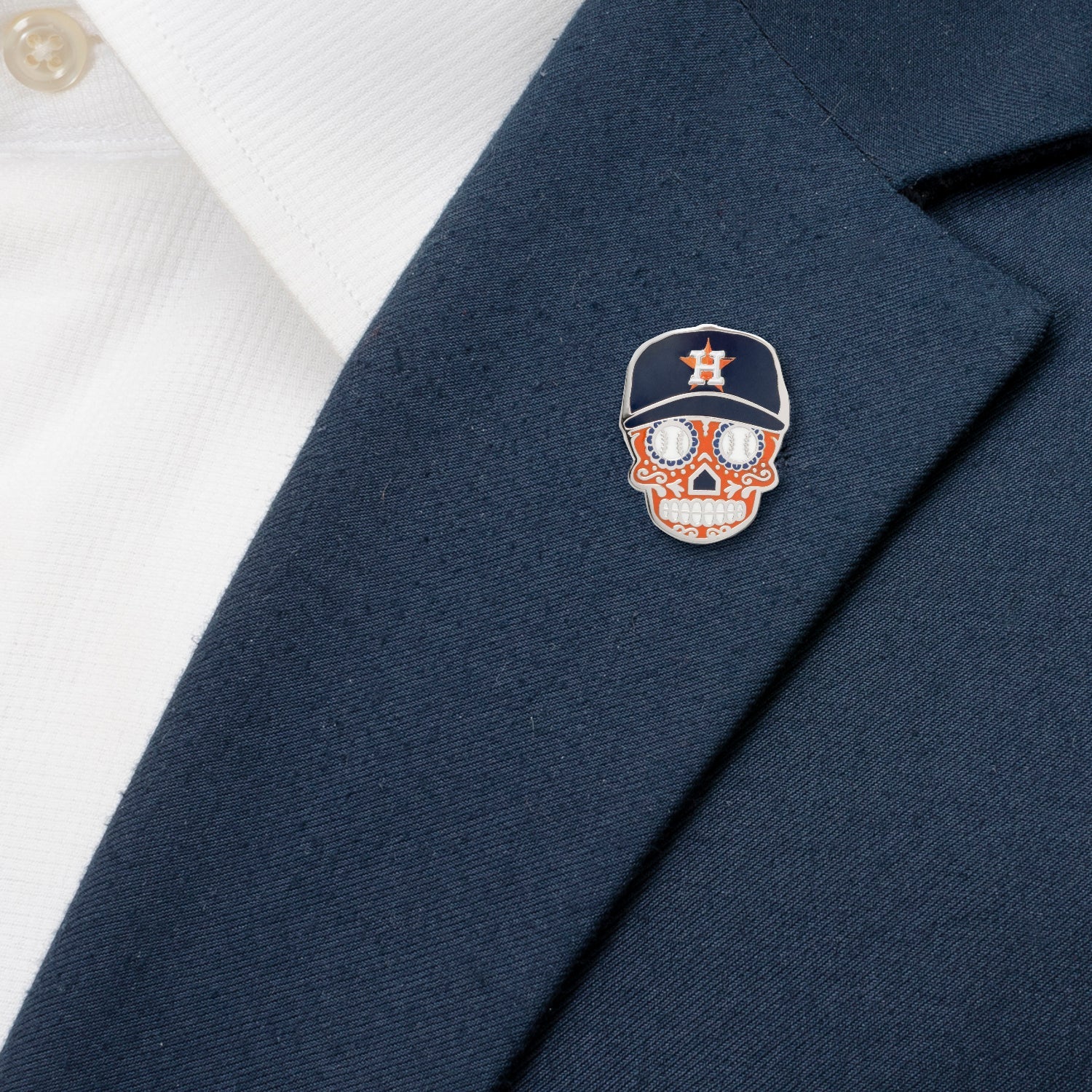 MLB Houston Astros Sugar Skull Lapel Pin700