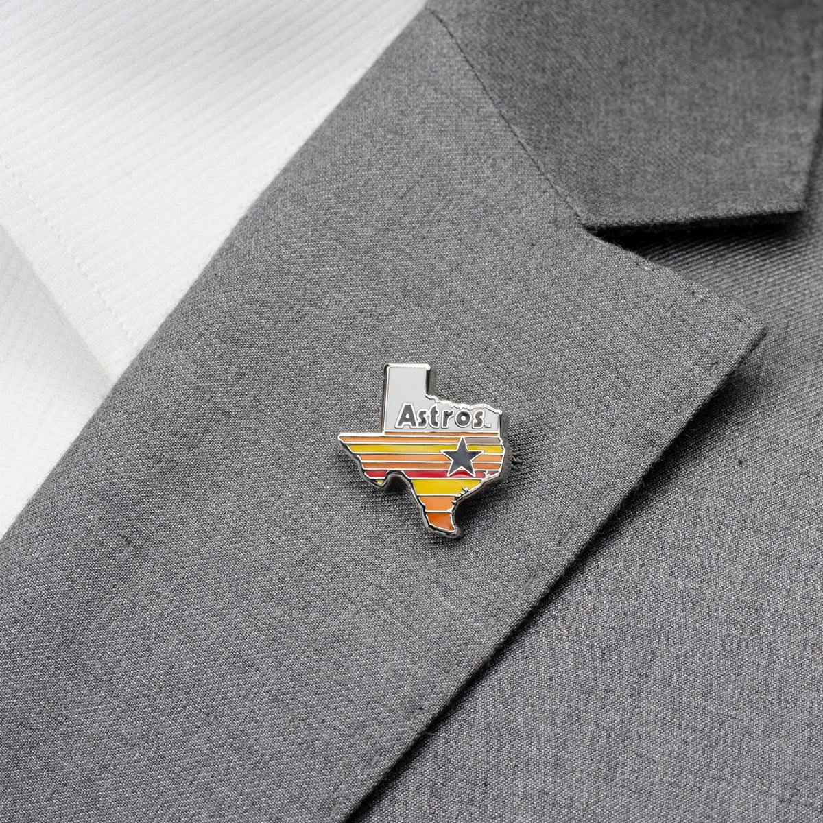 MLB Houston Astros Tequila Sunrise Lapel Pin - SARTORO613