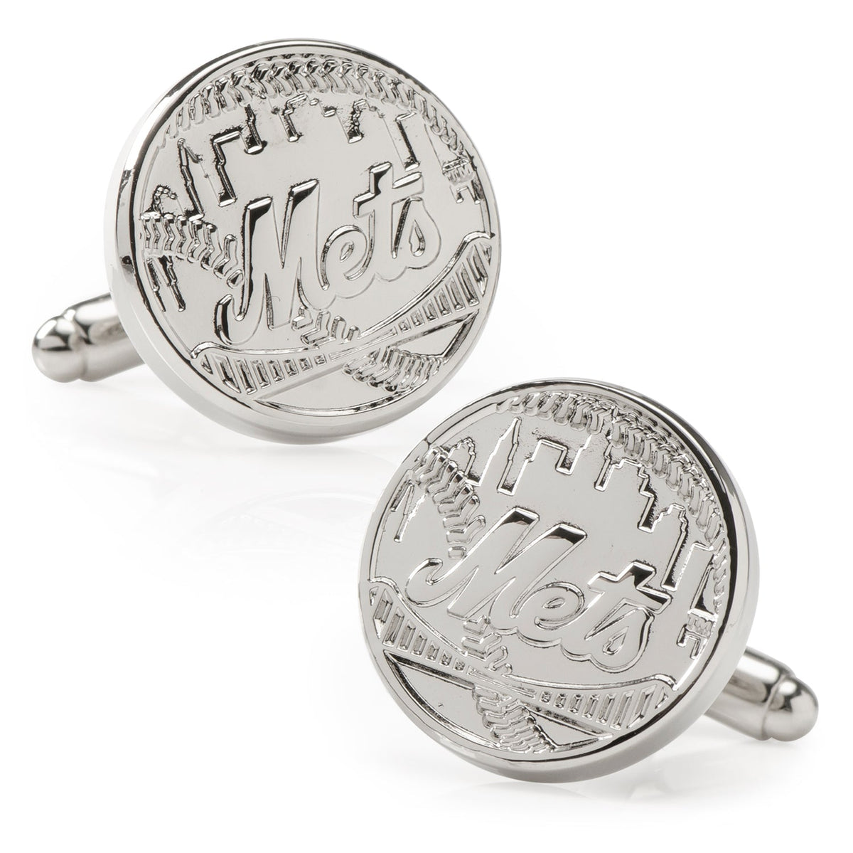 MLB New York Mets Silver Edition Cufflinks - SARTORO568