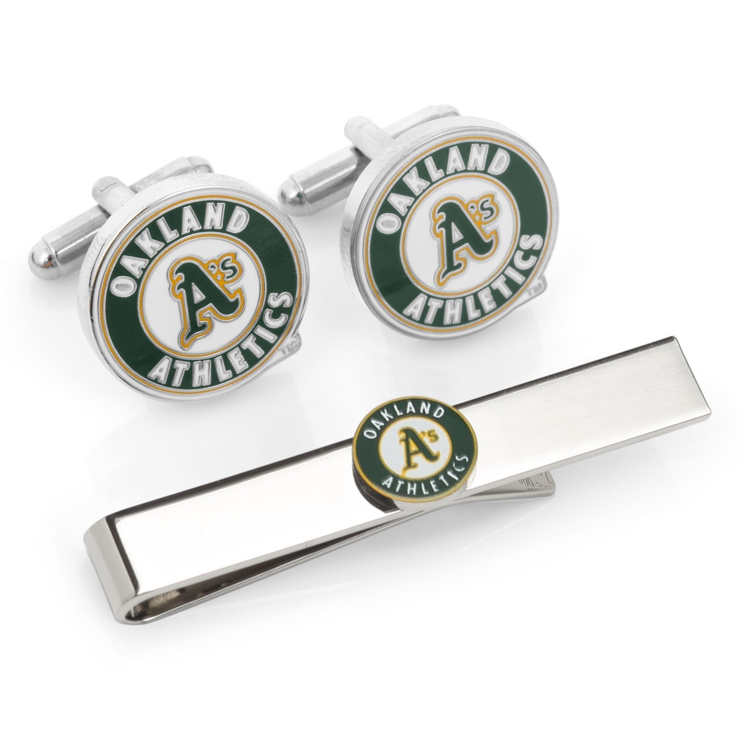 MLB Oakland A's Cufflinks and Tie Bar Gift Set116
