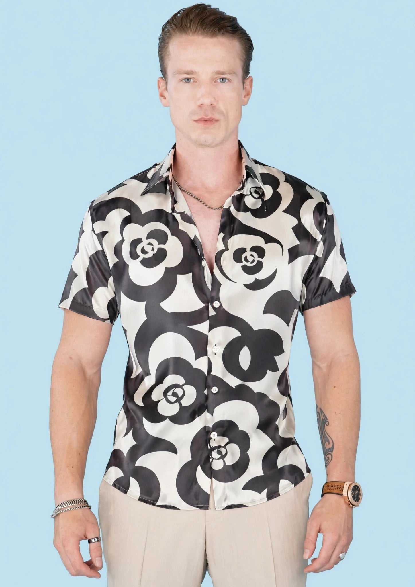 Mono Rose Silk Shirt - SARTORO835