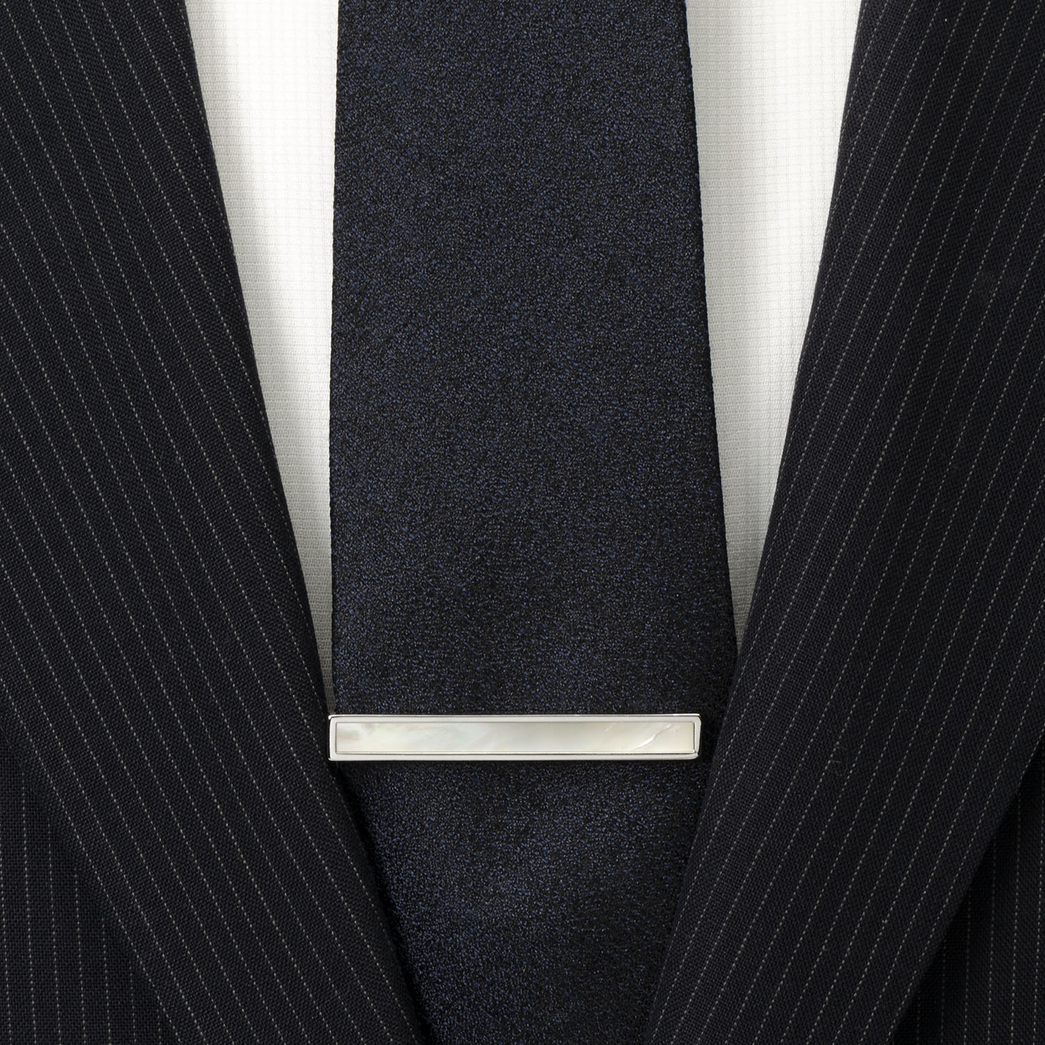 Mother of Pearl Inlaid Tie Clip - SARTORO197