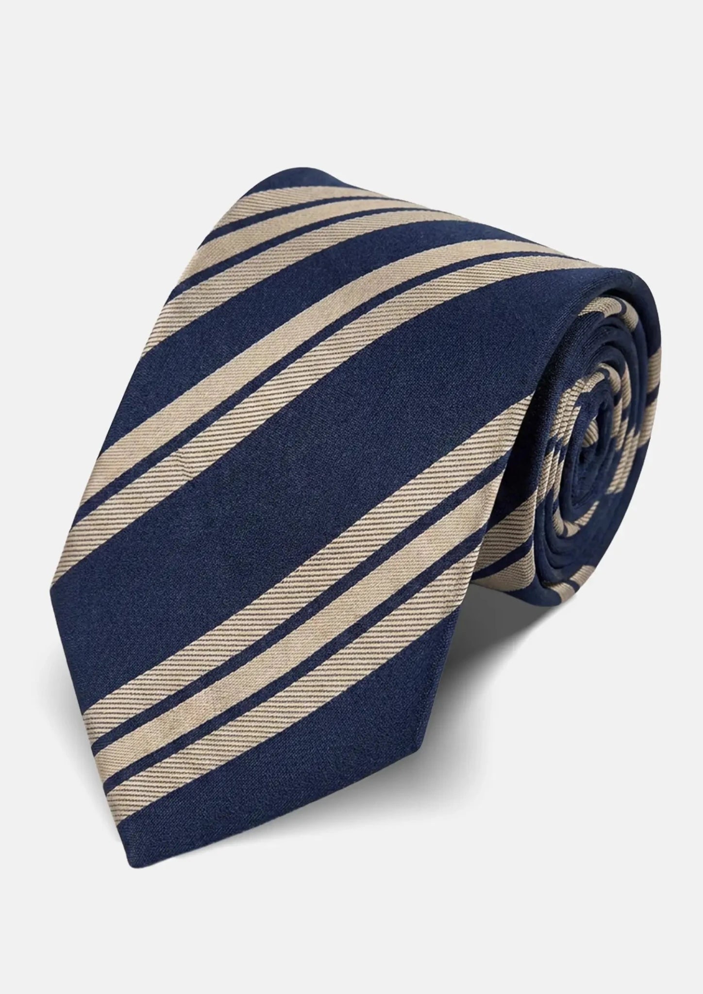 Navy Blue Alternating Stripe Tie913