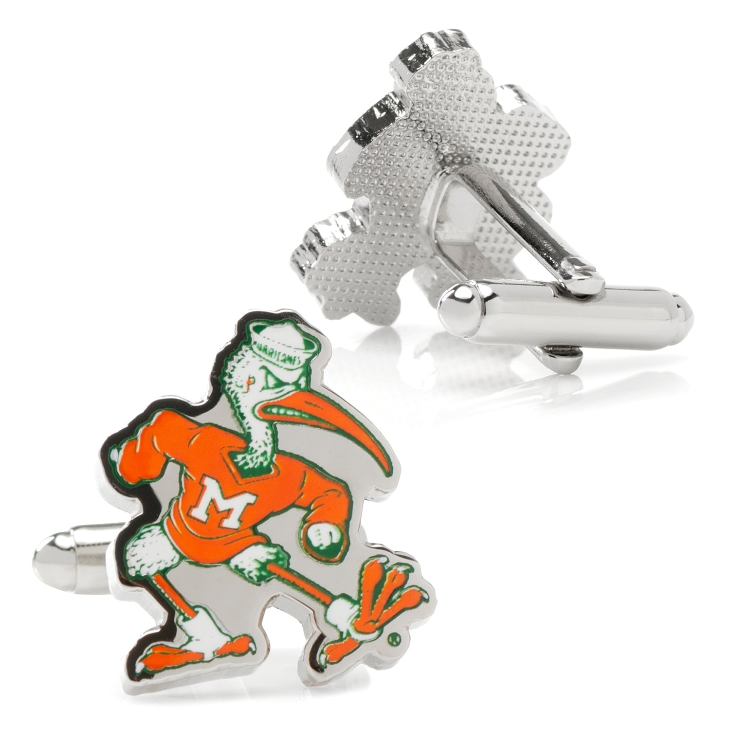 NCAA University of Miami Hurricanes Throwback Cufflinks - SARTORO274