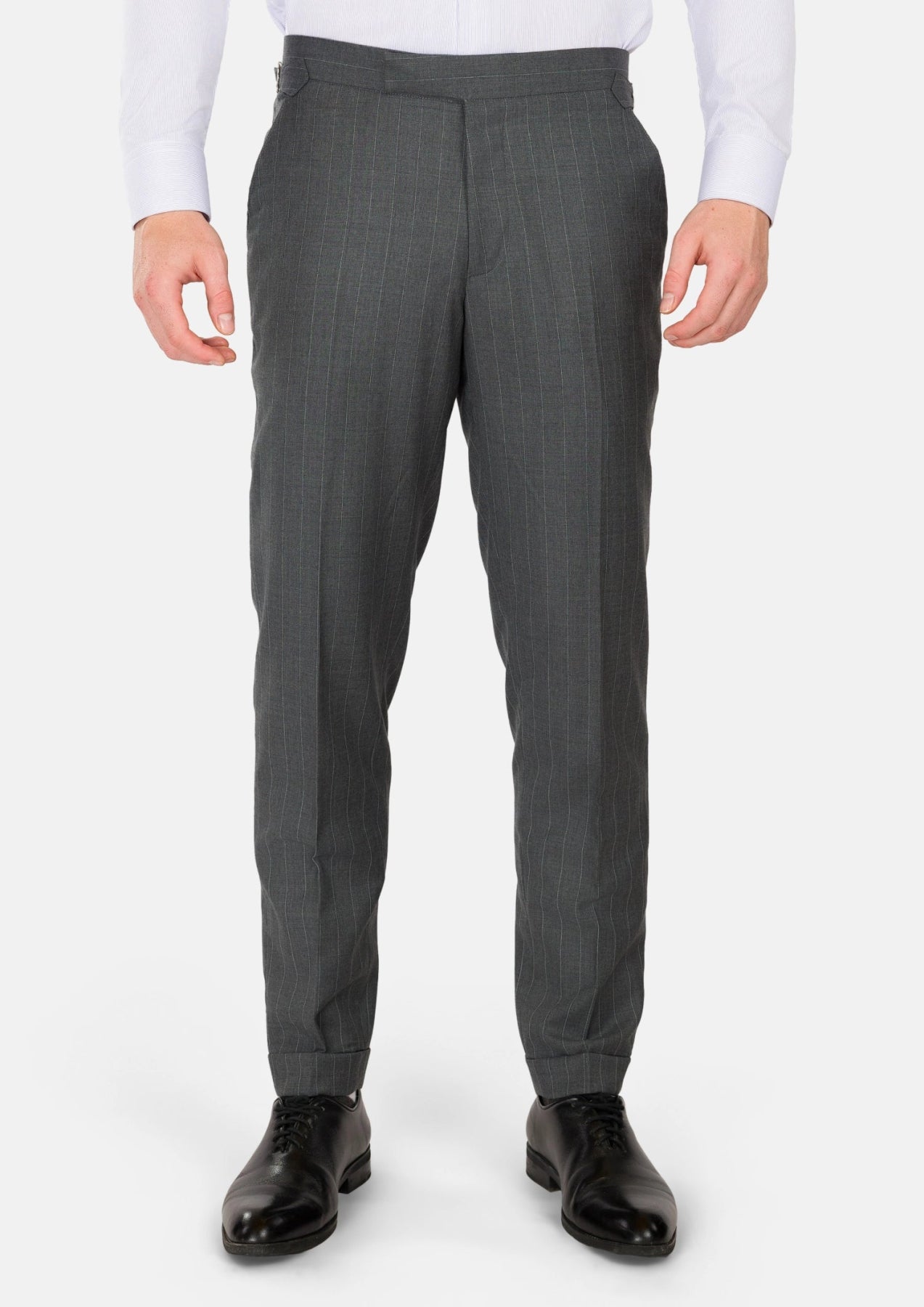 Nevada Grey Pinstripe Pants