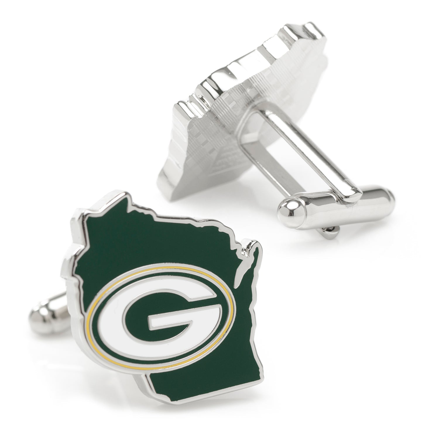 NFL Green Bay Packers State Shaped Cufflinks - SARTORO976