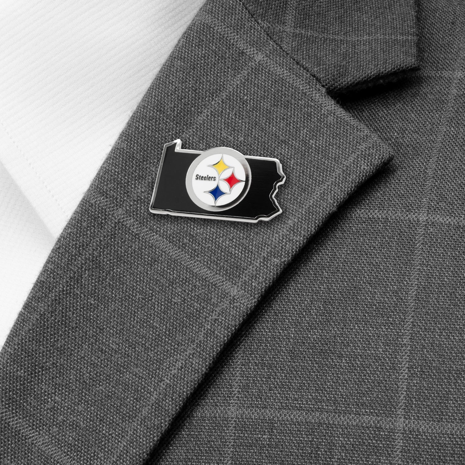 NFL Pittsburgh Steelers State Shaped Lapel Pin - SARTORO400