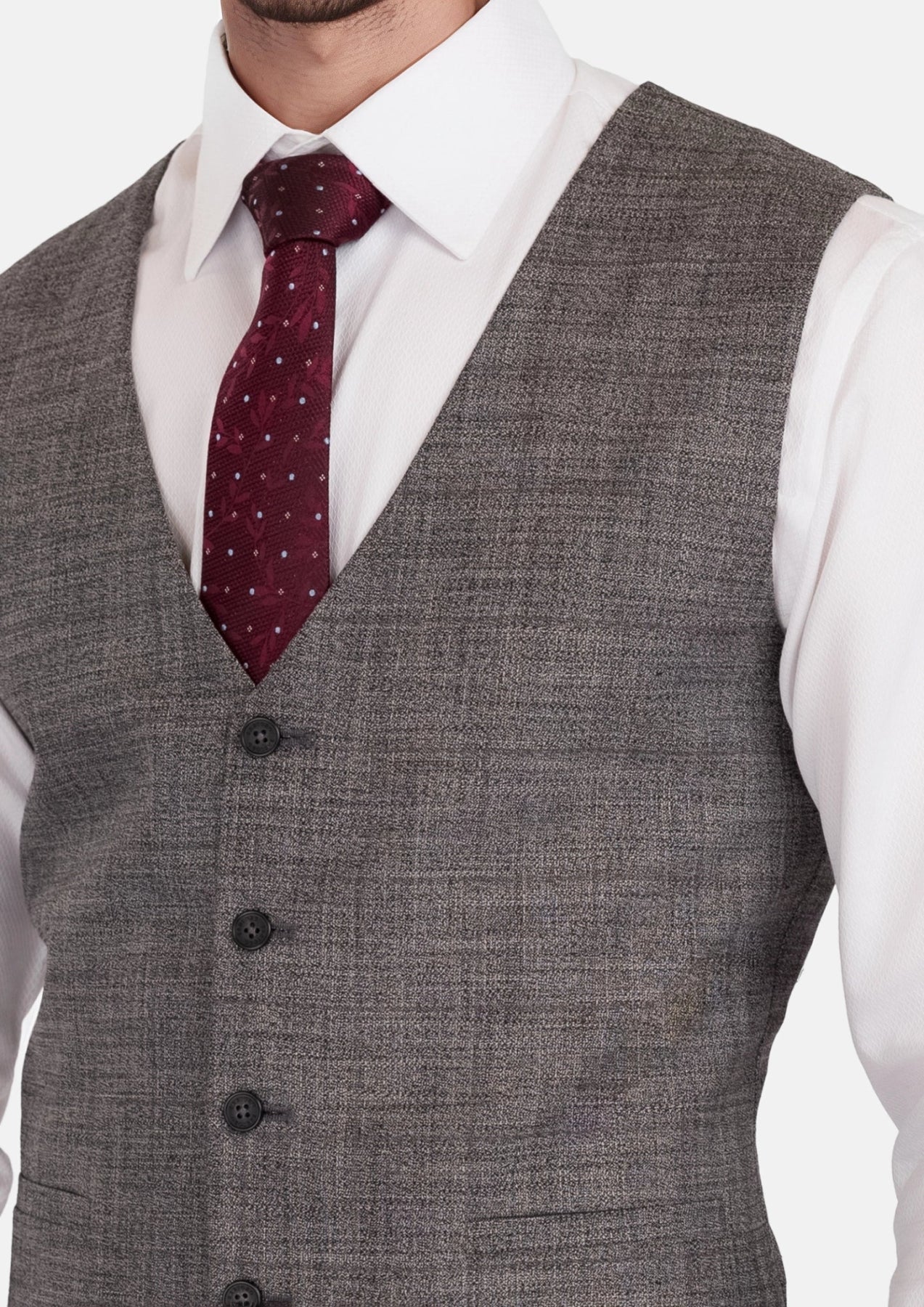 Nickel Grey Bamboo Vest - SARTORO265