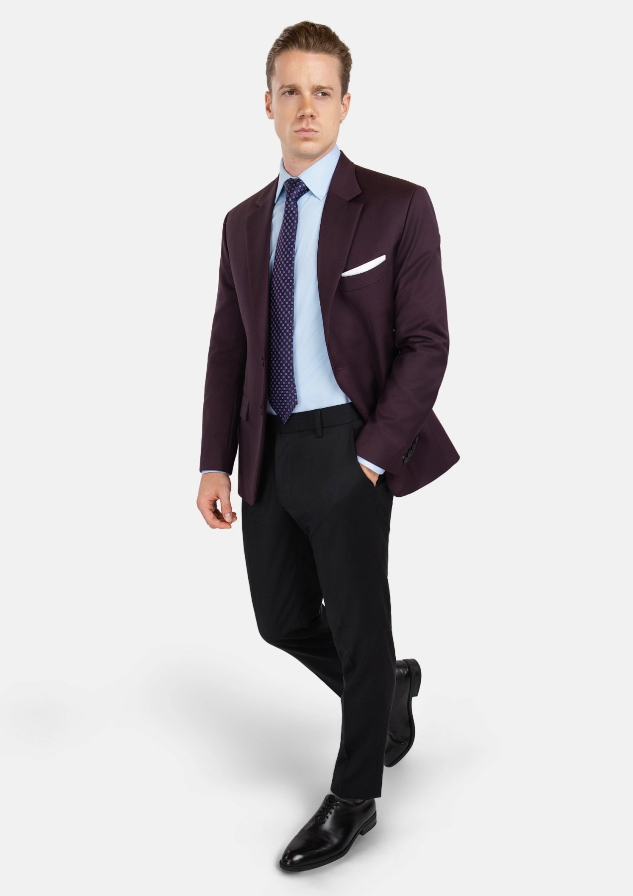 Obsidian Purple Italian Wool Jacket