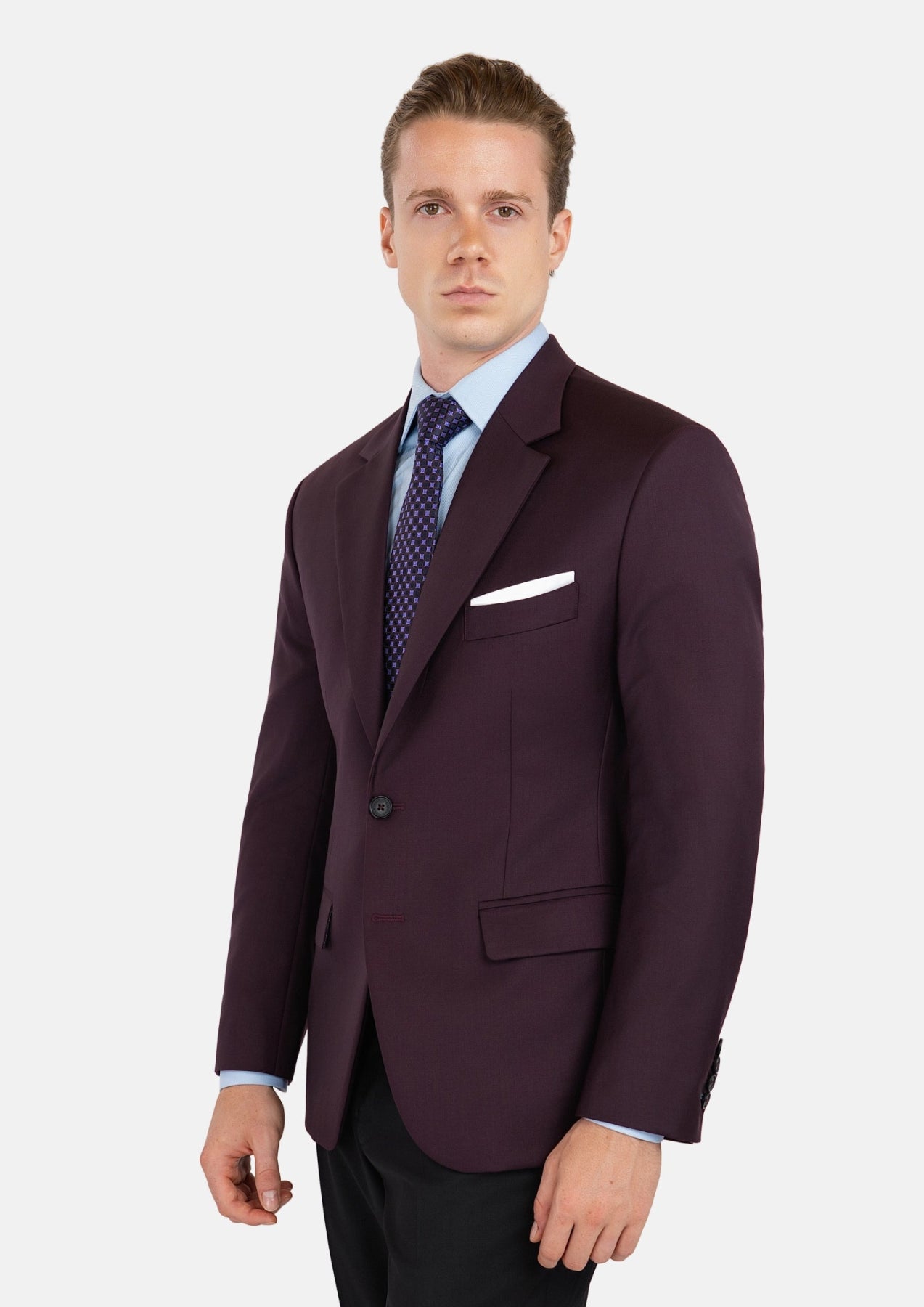 Obsidian Purple Italian Wool Jacket