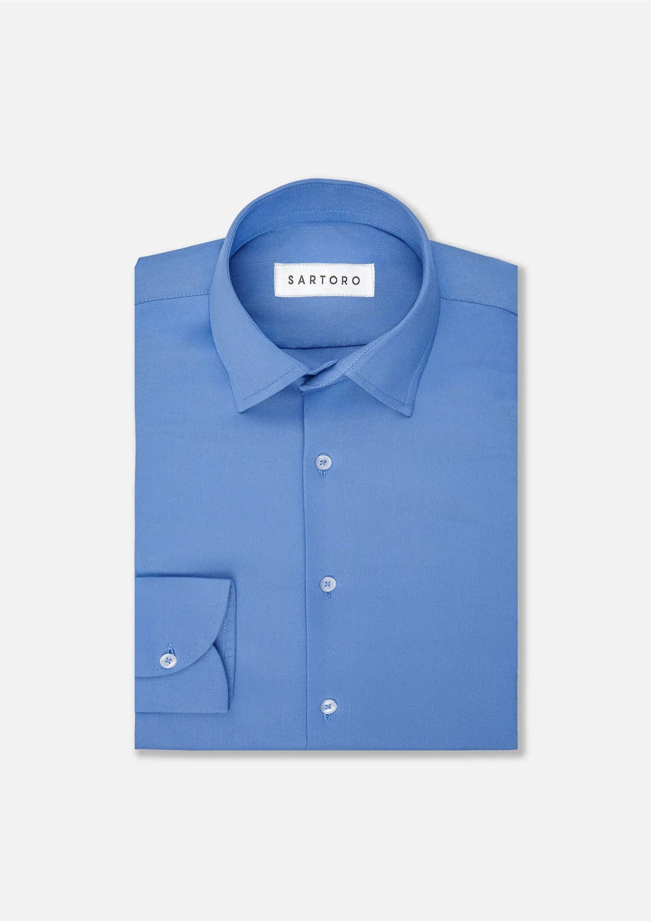 Ocean Blue Bamboo Shirt - SARTORO655