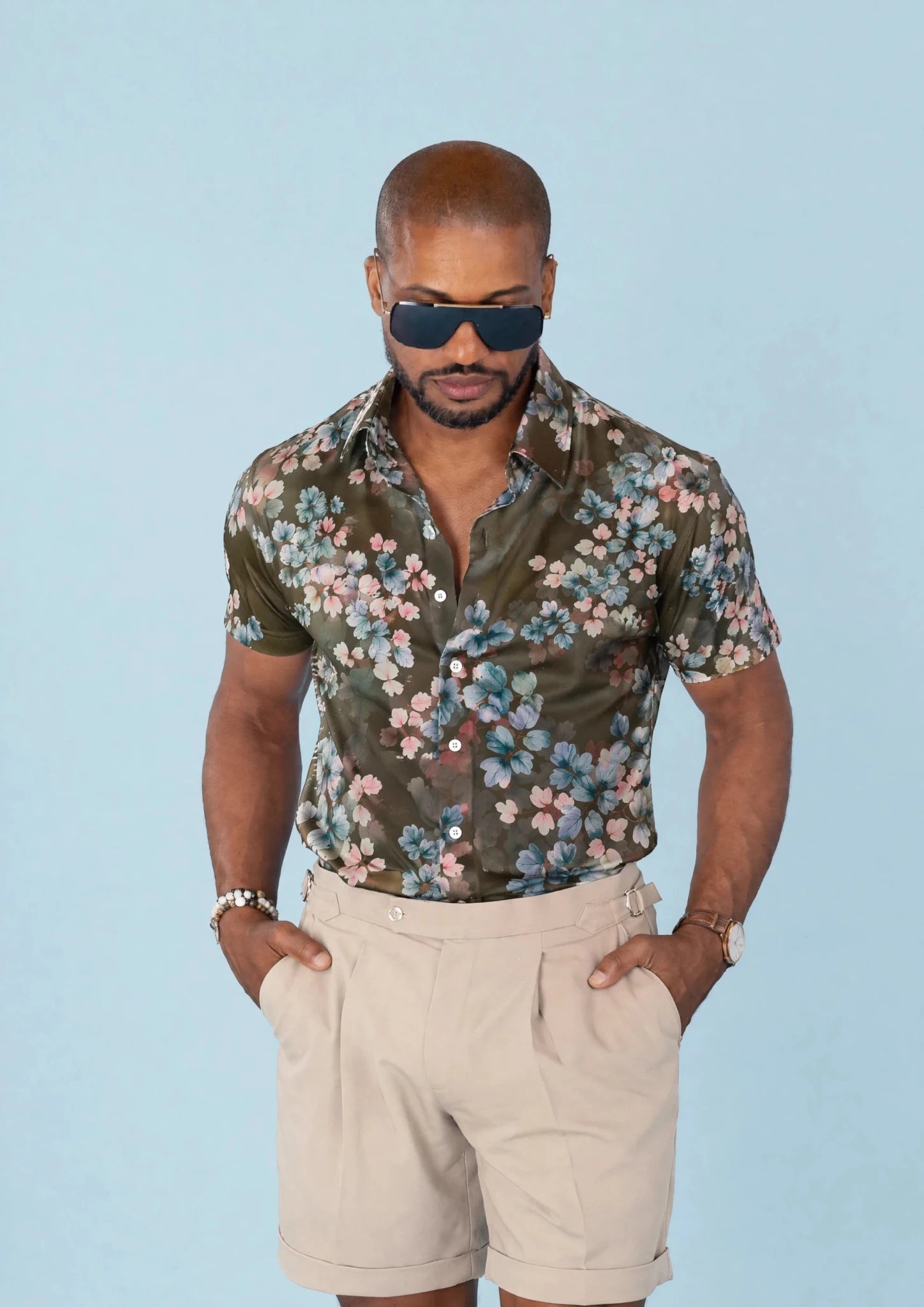 Olive Grove Silk Shirt - SARTORO191