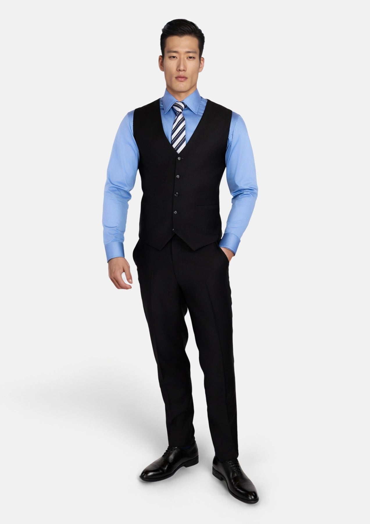 Onyx Black Vest - SARTORO