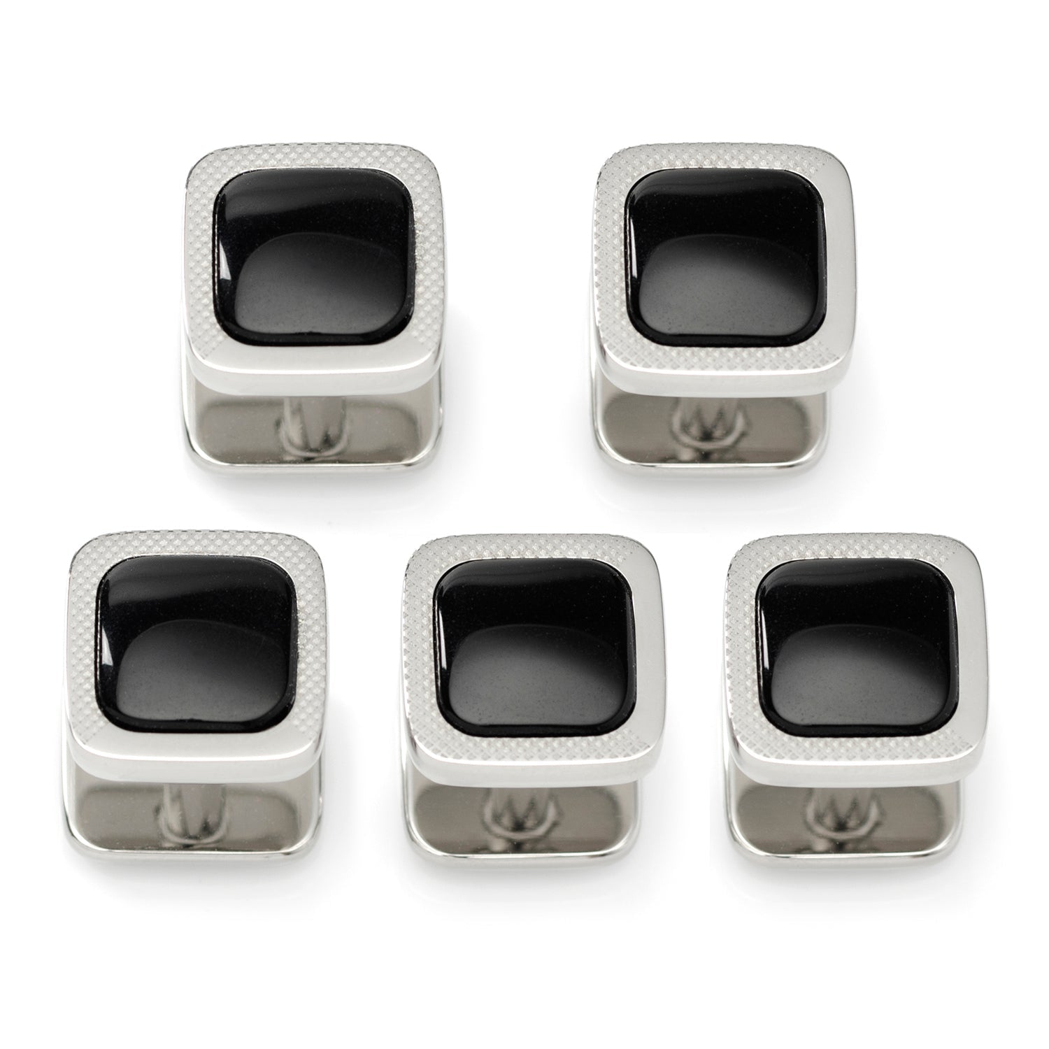 Onyx Cushion Stainless Steel 5-Studs - SARTORO87