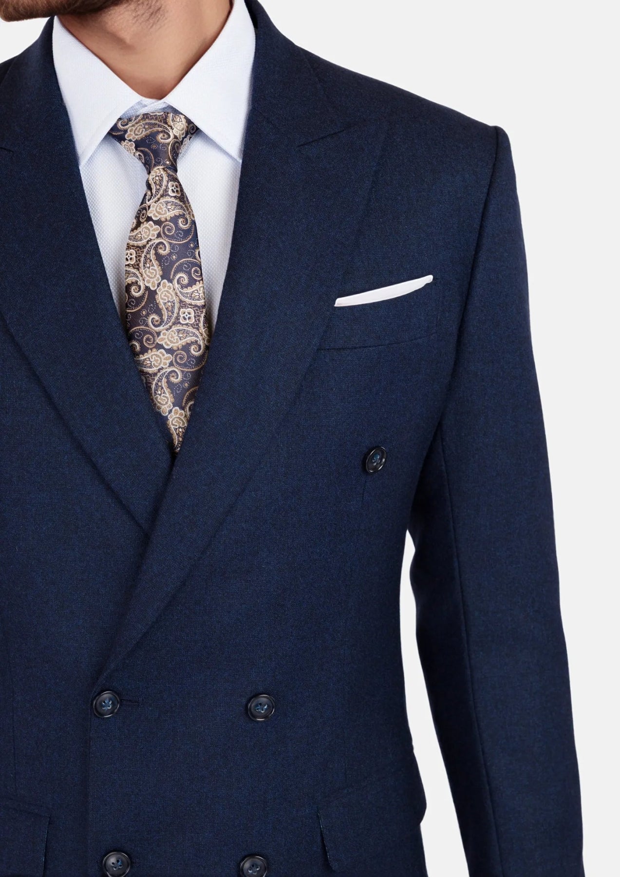 Oxford Blue Flannel Waverly Jacket - SARTORO986