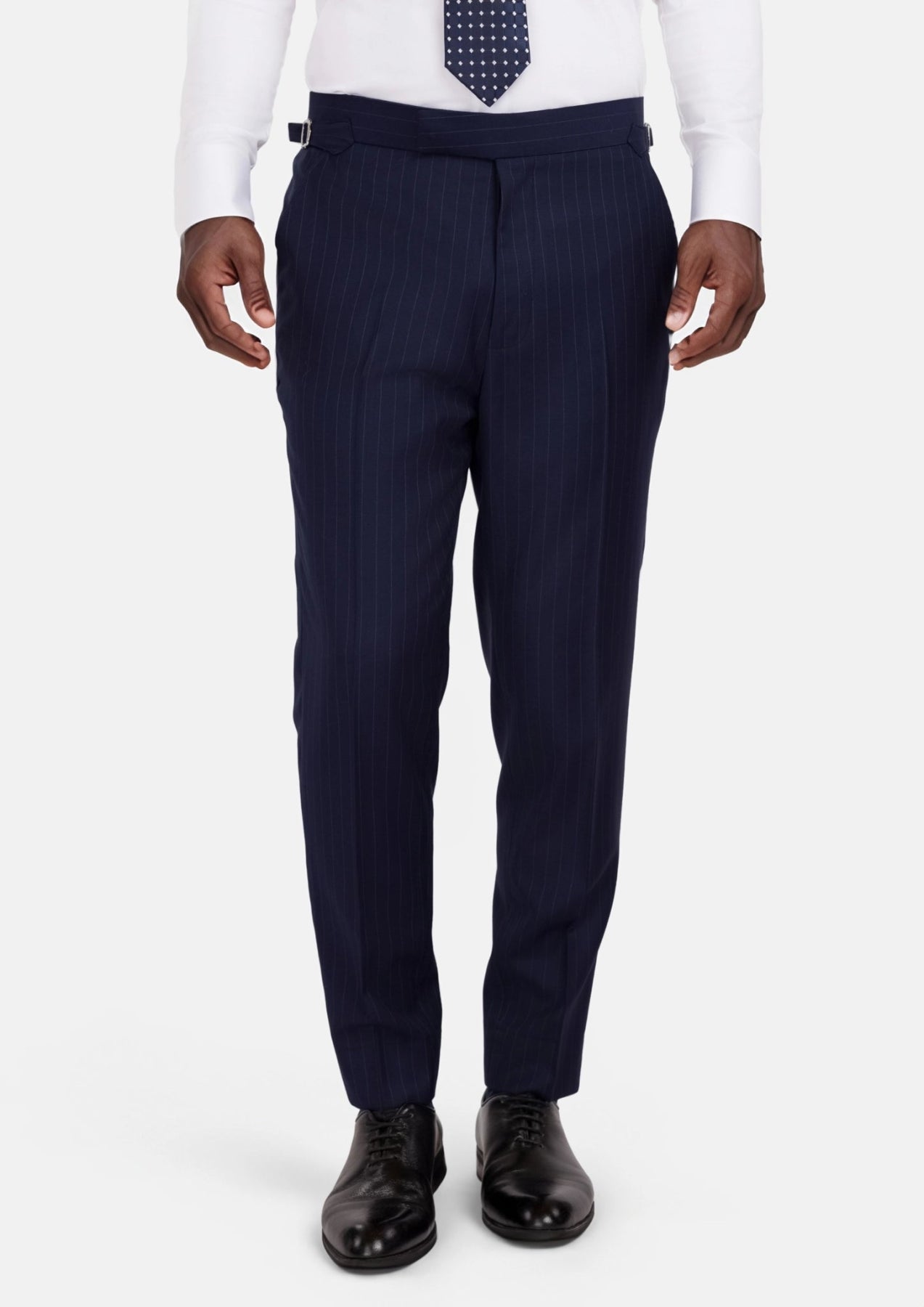OXFORD BLUE PINSTRIPE PANTS