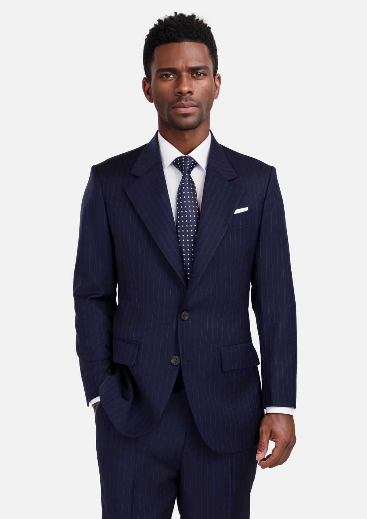 Oxford Blue Pinstripe Thompson Suit