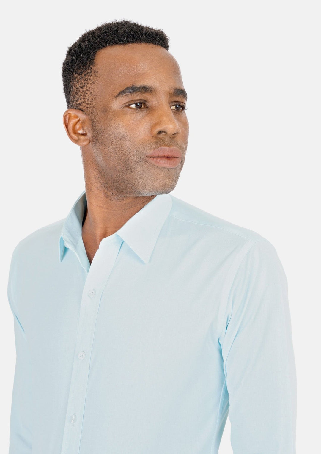 Pale Aqua End On End Shirt - SARTORO