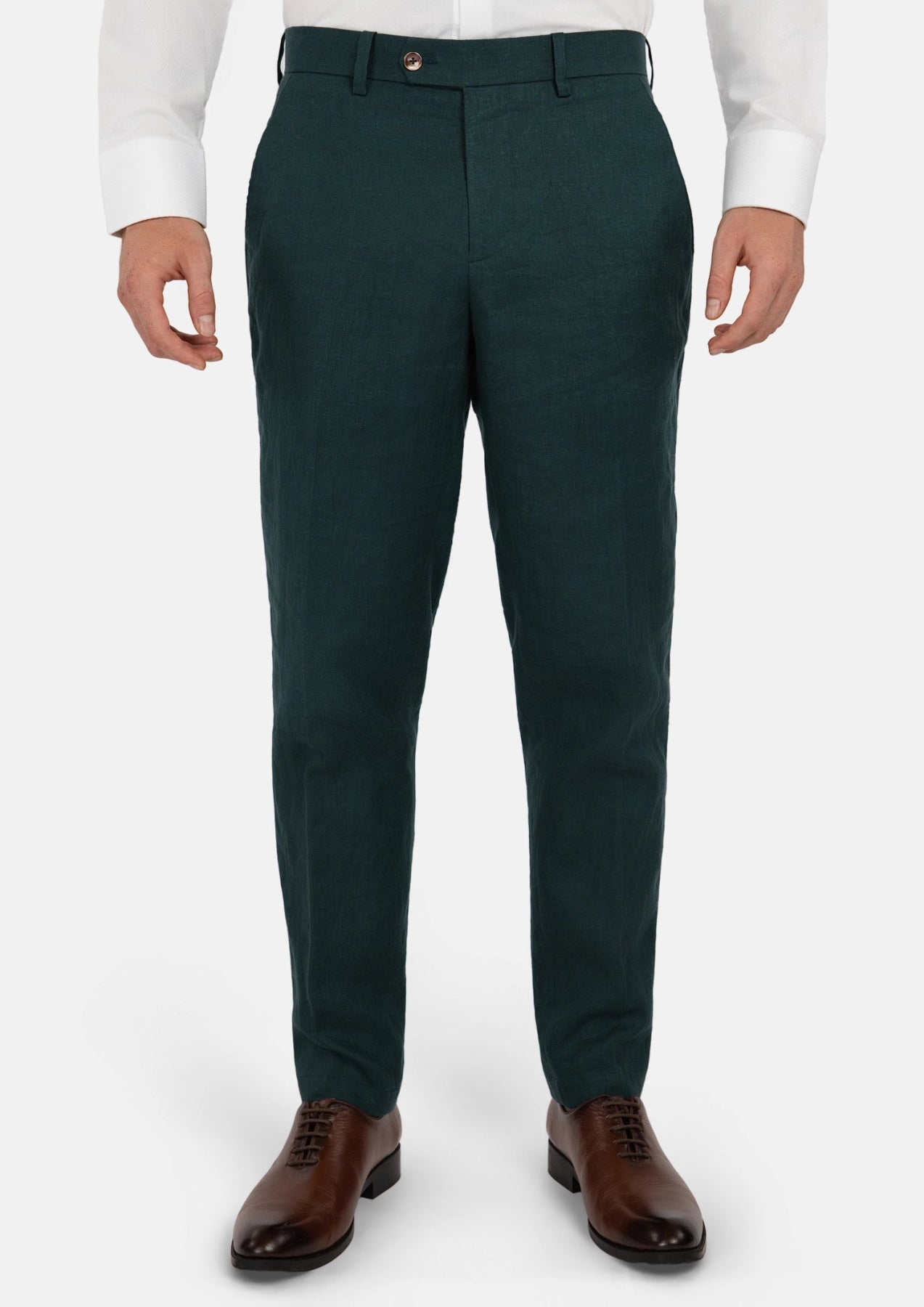 Men's Phthalo Green Linen Pants