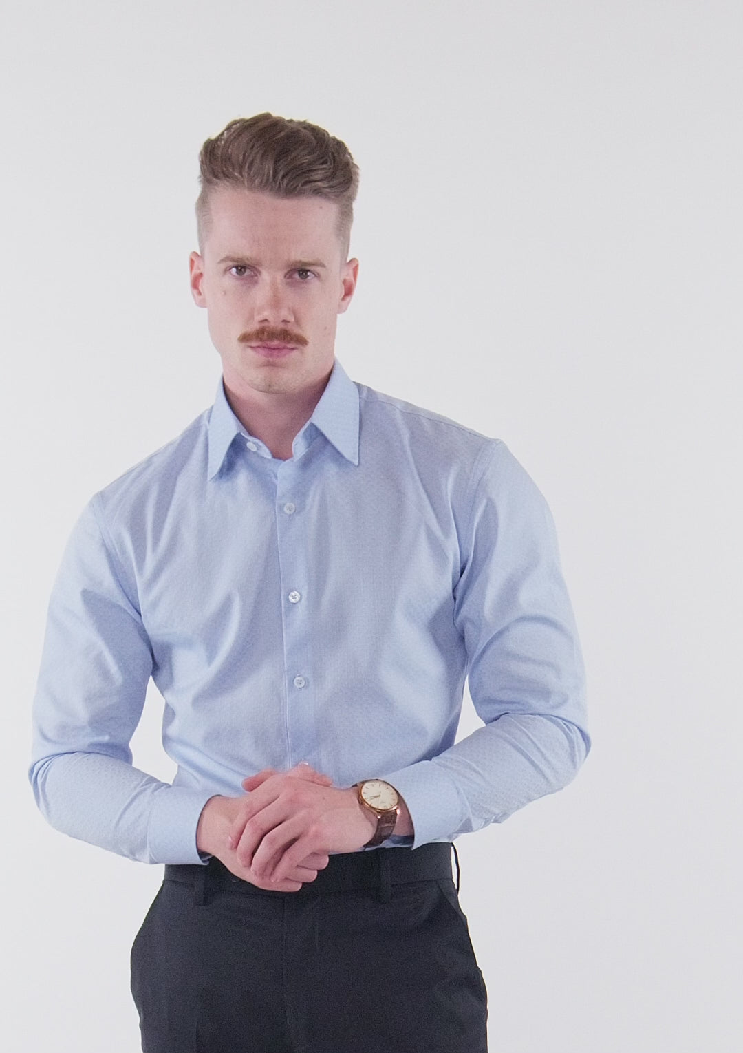 Blue Microfloral Shirt