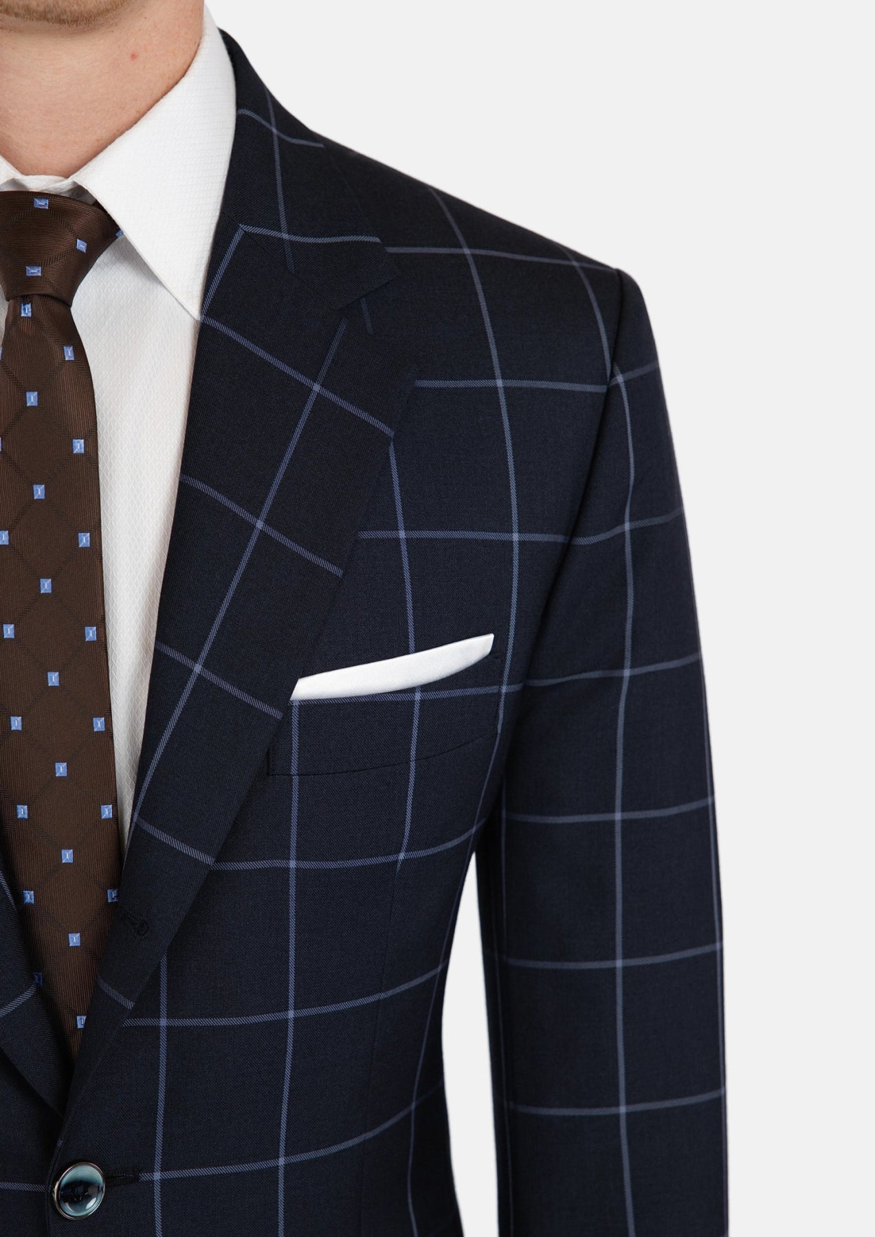 Prince Deep Navy Windowpane Suit