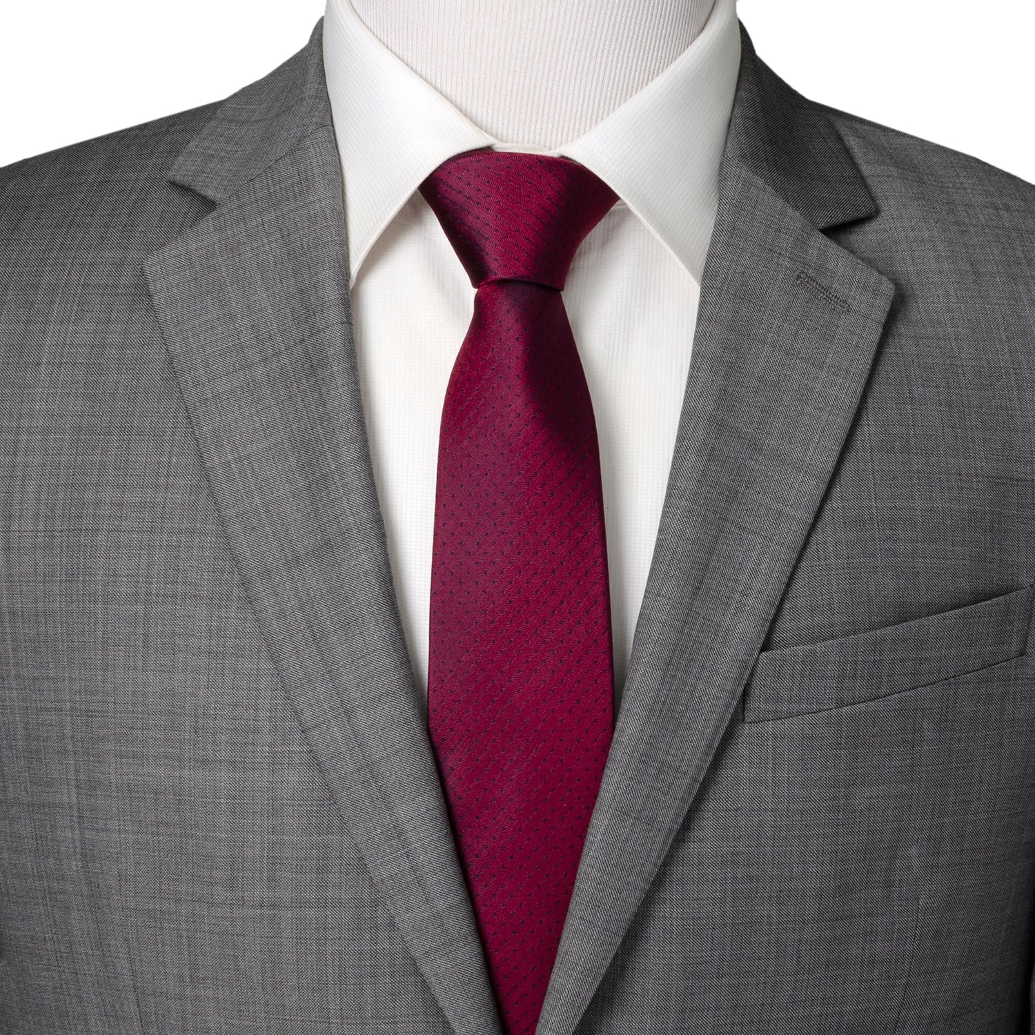 Red Pin Dot Men's Tie - SARTORO351