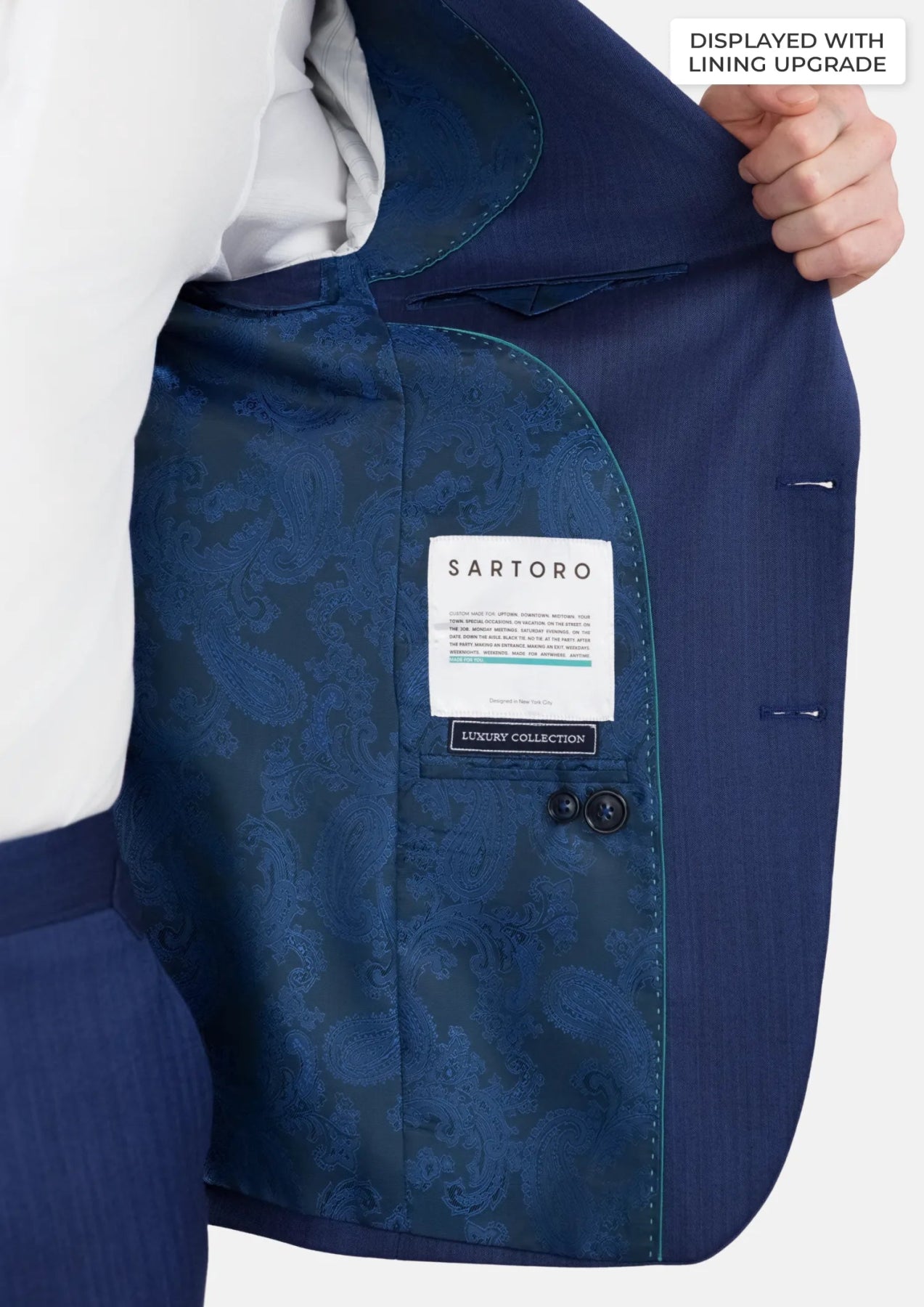 Royal Blue Herringbone Ellis Suit