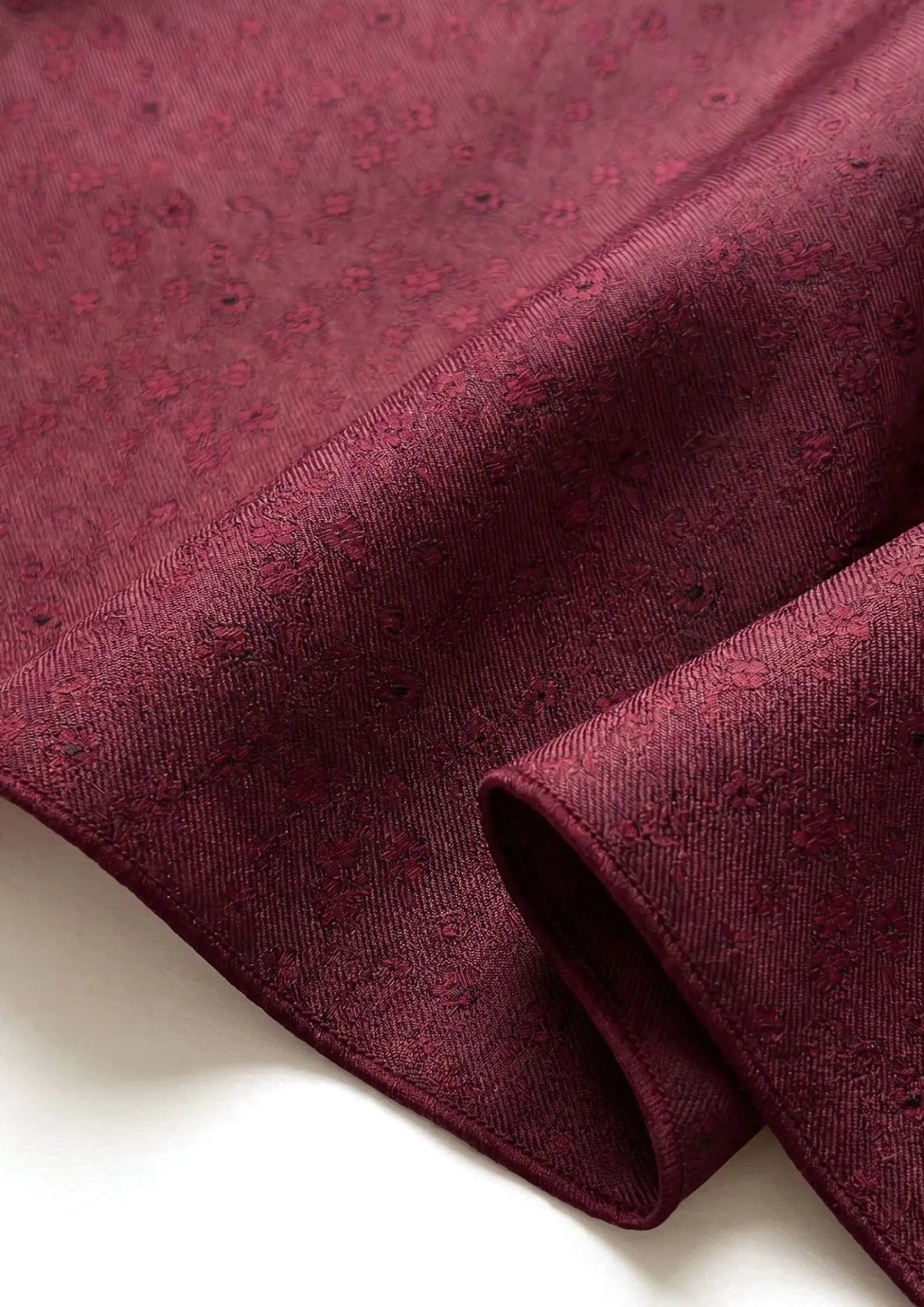 Royal Burgundy Floral Pocket Square906