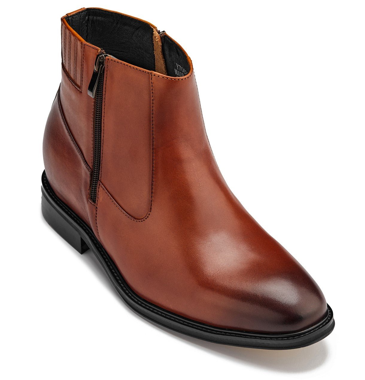 Rust Brown Lightweight Zipper Boots - 2883